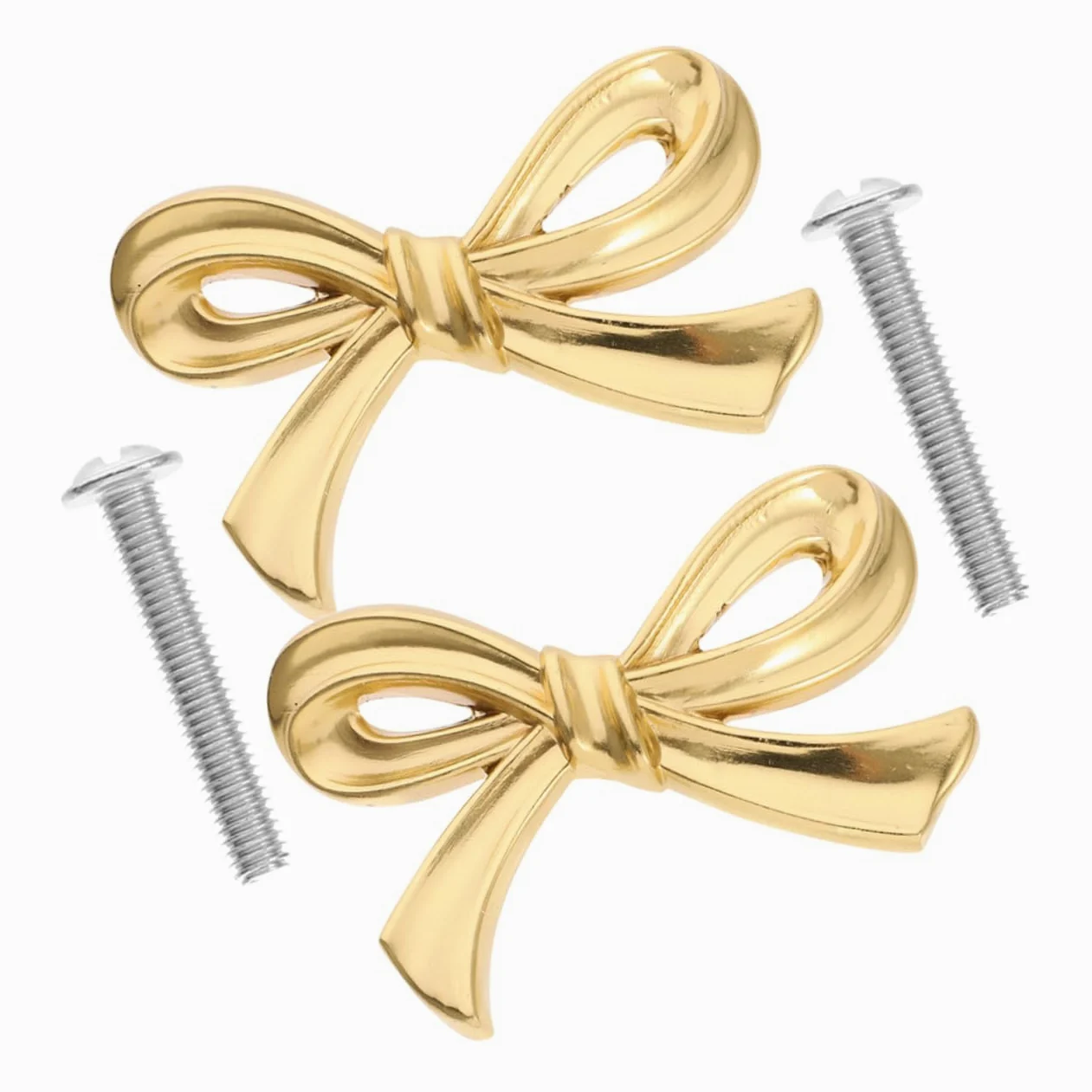 Artibetter 5 Set Pomelli Per Cassetti Pomelli Per Mobili Pomelli Per Porte in Ottone Con Fiocco Pomelli Decorativi Per Guardaroba Facile Installazione 2 Pezzi * 5
