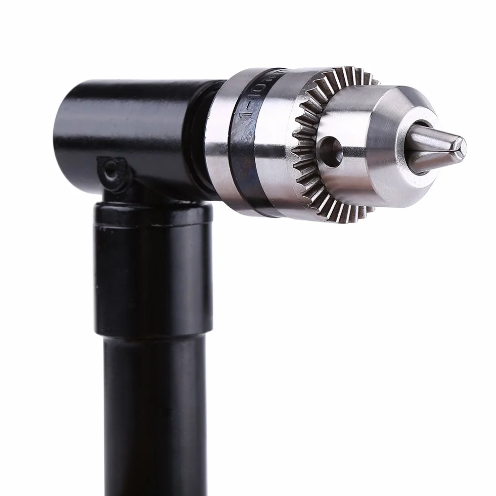 Alluminio Testa a Destra Curva di Estensione Mandrino 90 Grado Trapano Allegato 8mm Gambo Esagonale di Potenza Trapano Elettrico Strumento