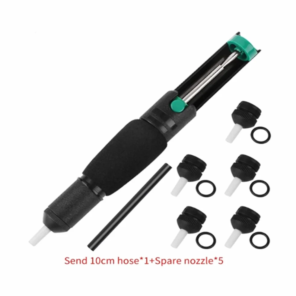 Pompa di Aspirazione Dissaldante con 5 Ugelli Extra, Potente Aspiratore Dissaldatore in Plastica