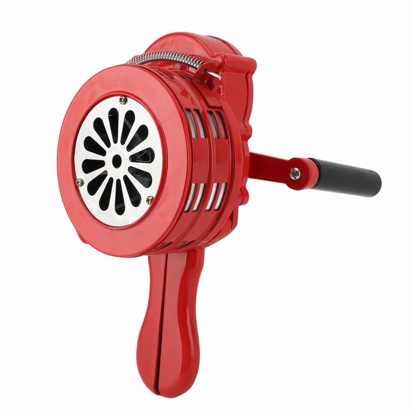 VGEBY Sirena a Manovella da 110 DB Dispositivo di Allarme di Emergenza Manuale per Spazi Pubblici Lega di Alluminio 1 unità (rosso)