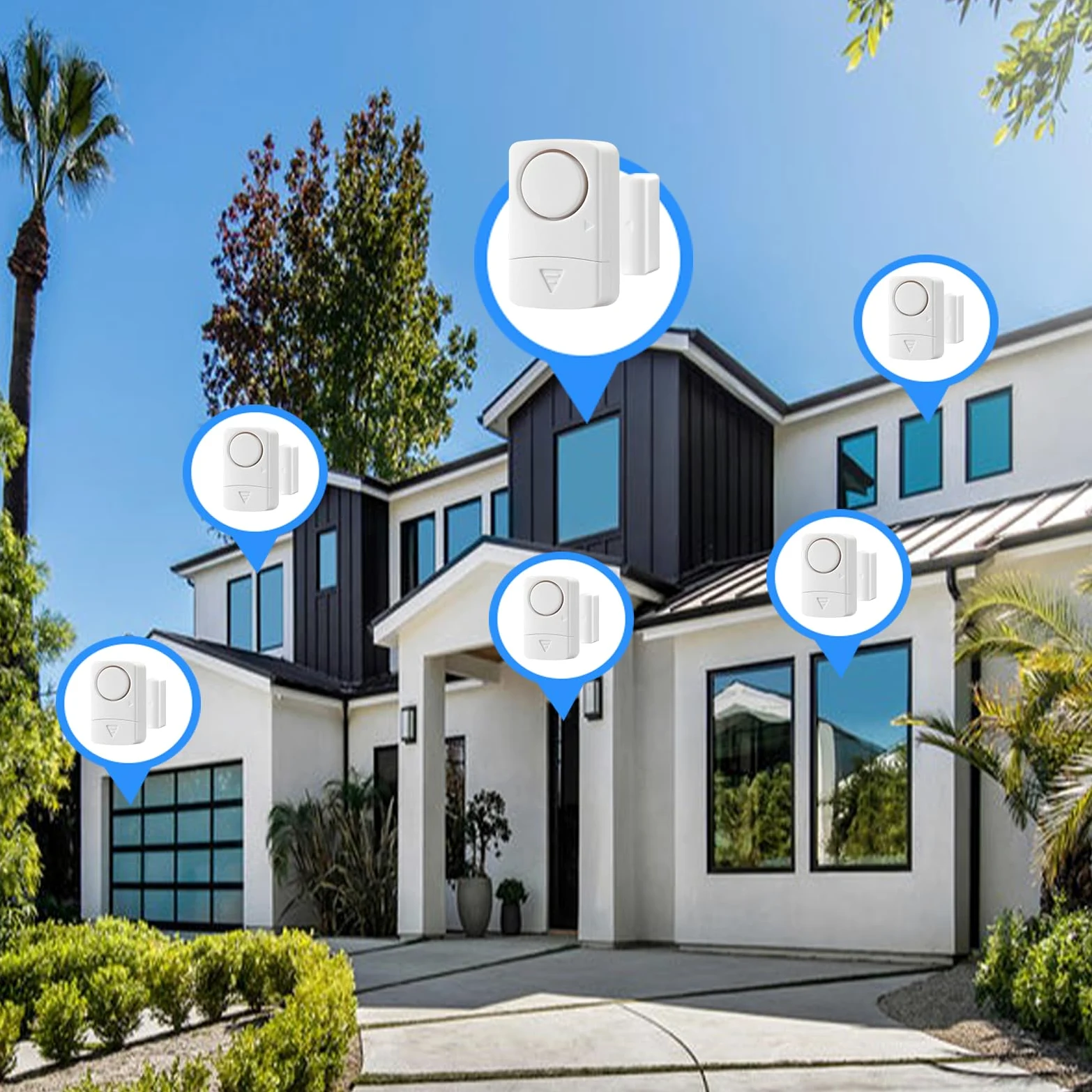Sensore di allarme per porta Allarmi sensore finestra per sicurezza domestica per bambini antifurto sistema wireless kit fai da te 10pack/pcs