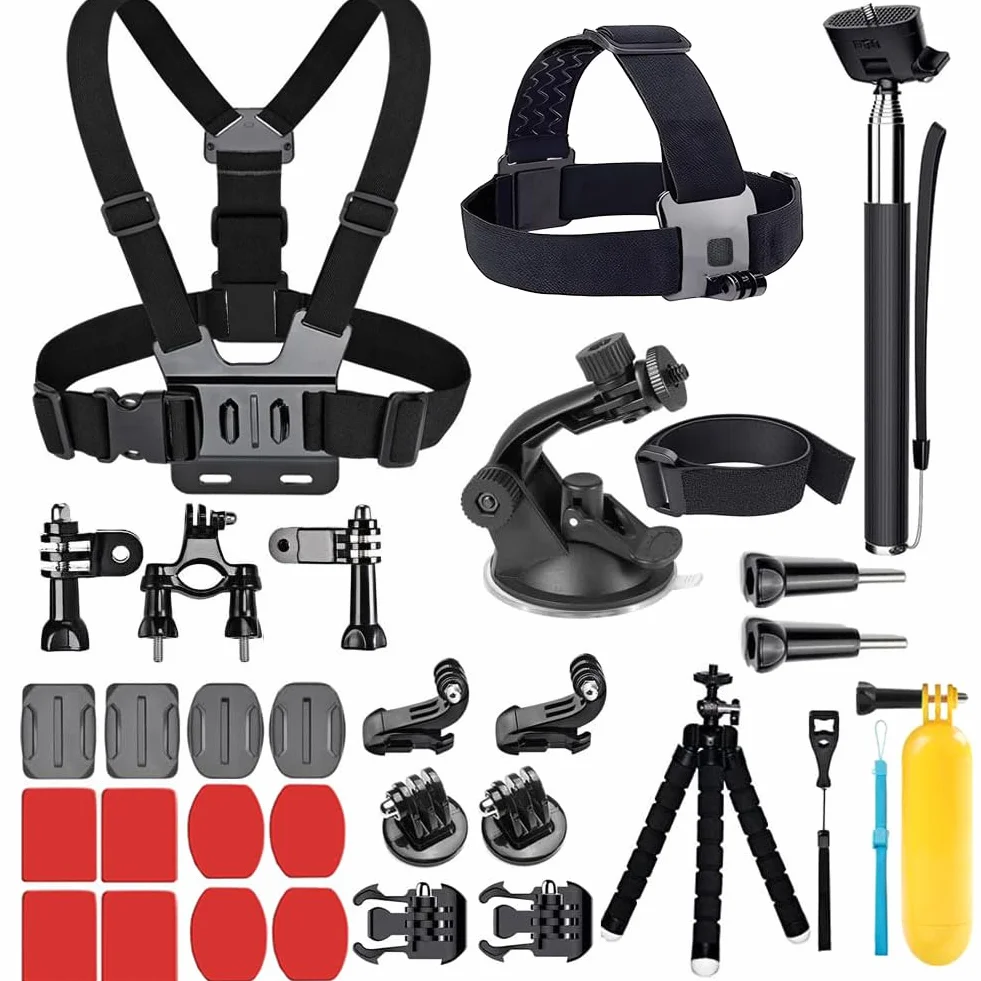 25-in-1 Accessori per Gopro,Kit di Accessori per Action Camera per GoPro Hero 13 12 11 10 9 8 Max 7 6 5 4 3 SJ4000 e Altre Fotocamere per Lo Sport