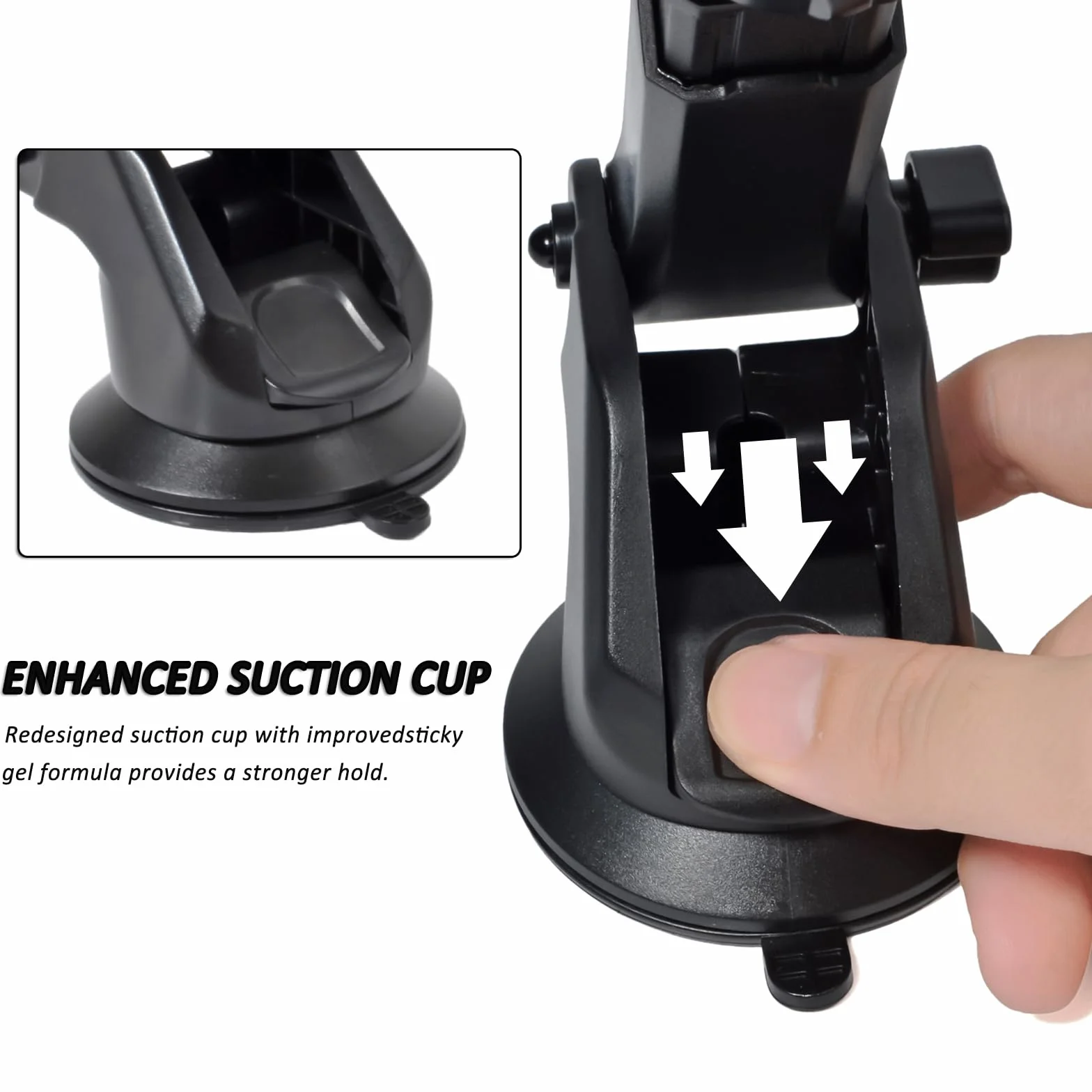 HYS Supporto per walkie talkie per auto, supporto radio a 2 vie, per cruscotto, parabrezza, finestra, radio a 2 vie, Compatibile con Baofeng Kenwood, Motorola Talkabout radio