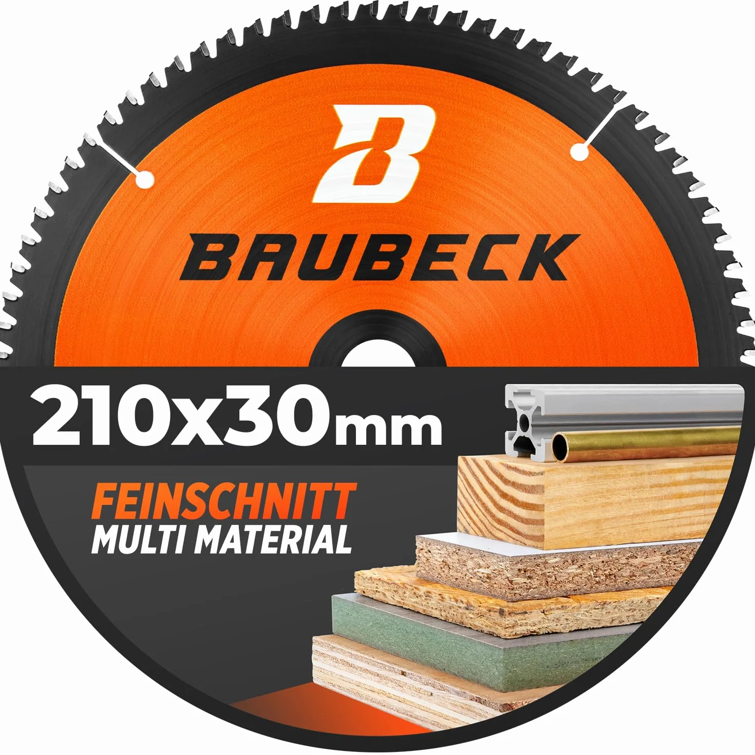 BAUBECK Lama Sega Circolare Multi Materiale 210x30