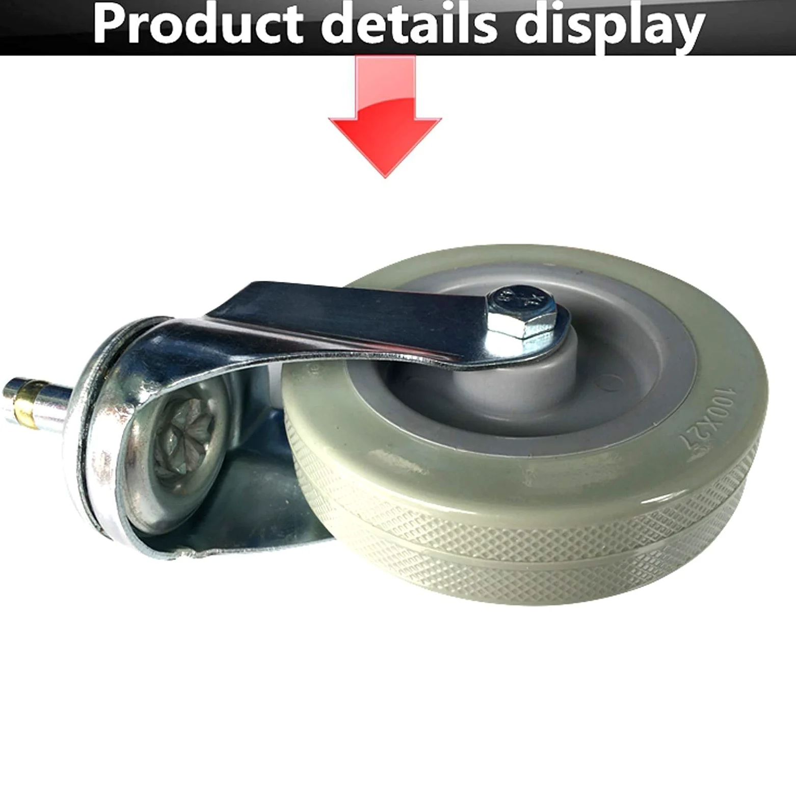 Ruote girevoli Resistenti da 4" - Portata 210 kg, Ruote in PU per mobili, Ideali per cucine, Hotel, carrelli e banchi da Lavoro, Attacco M11x50mm, Confezione da 4, soluzioni di Mobilità Univ