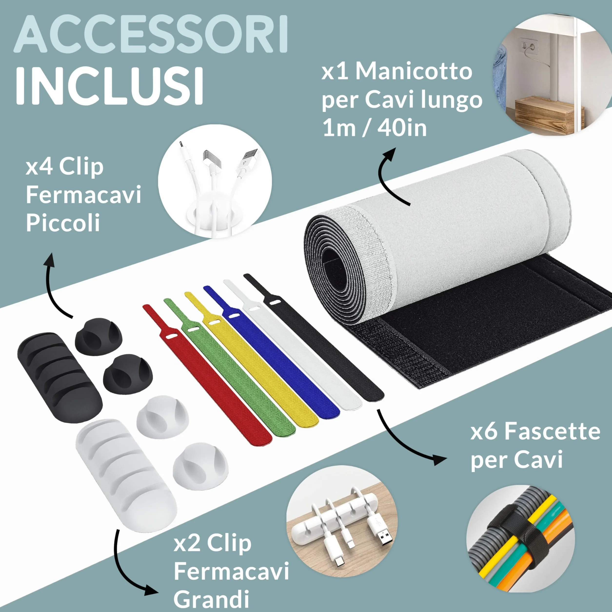 Nature Supplies Set Scatole Raccogli Cavi in Legno di Pino - 1 Scatola Coprifili Media, 1 Cable Box Nascondi Fili Grande