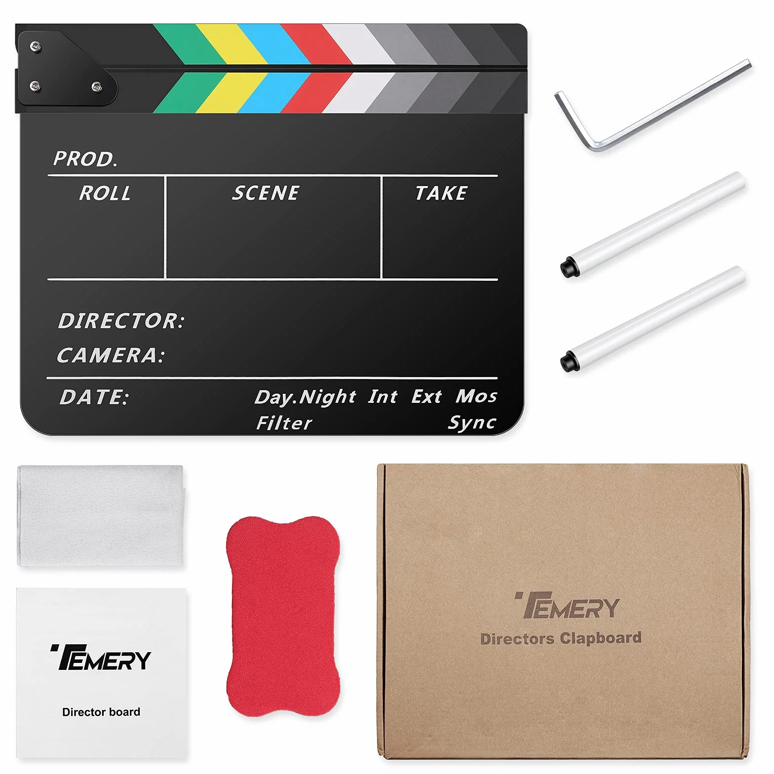 Cinematografico di Film Clapper, Acrilico Assicella Secco Acrylic Plastic Ciak Cinematografico, Multicolor