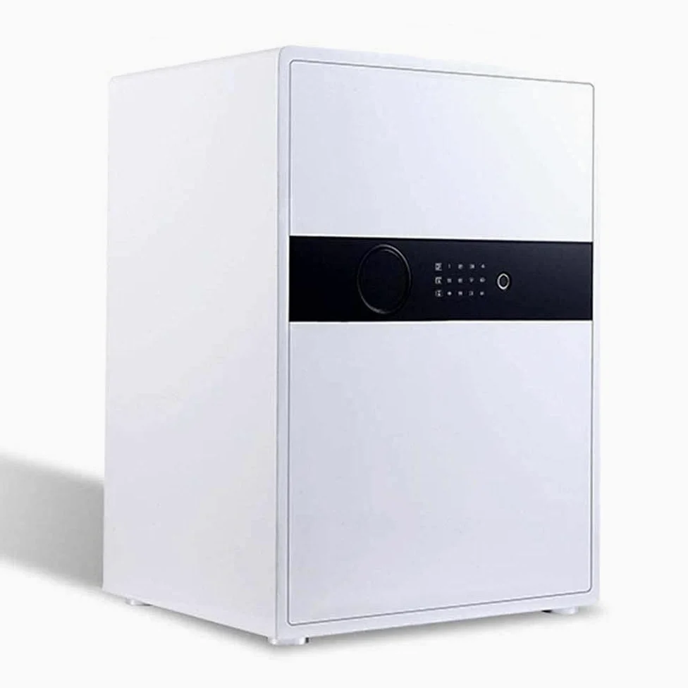 Generic Cassaforte di sicurezza per la casa, elegante e semplice, in acciaio, con impronte digitali, piccola cassaforte antifurto, colore: bianco