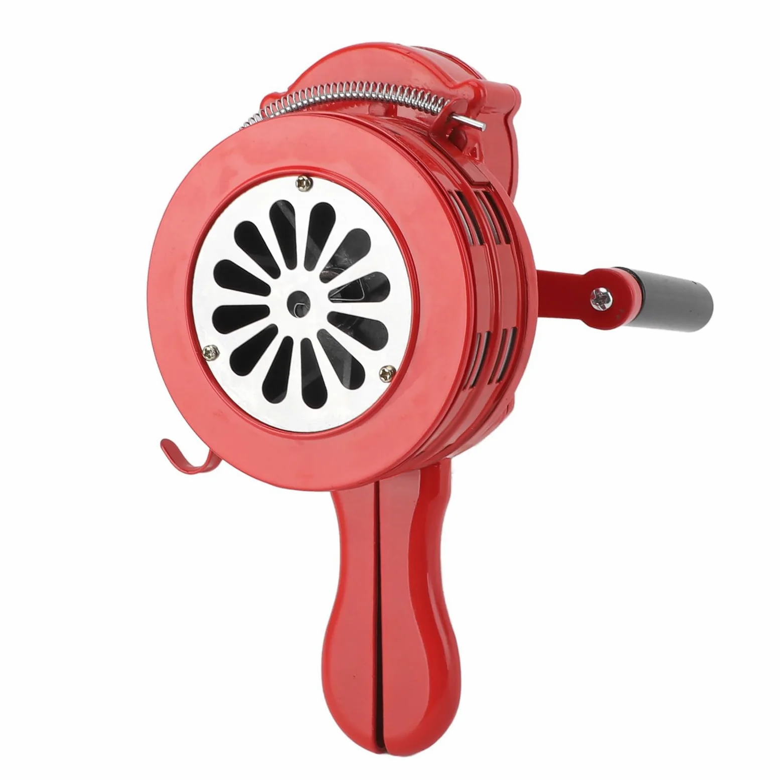 VGEBY Sirena a Manovella da 110 DB Dispositivo di Allarme di Emergenza Manuale per Spazi Pubblici Lega di Alluminio 1 unità (rosso)