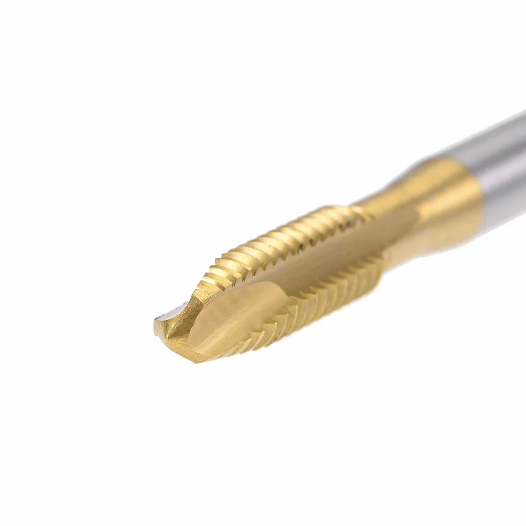 PATIKIL 1/4-20 UNC Spirale Punto Filettatura Maschiatura, 2pz Macchina Vite Maschiatura Titanio Rivestito HSS 6542 H2 3 Scanalatura