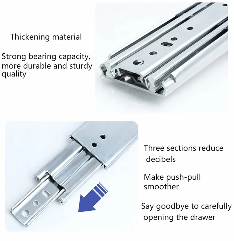 Guide per cassetti per carichi Pesanti Guide per cassetti per carichi Pesanti 14 Pollici, Guide per cassetti ad Estrazione Totale, Guide di Scorrimento telescopiche Guide per Cassette degli