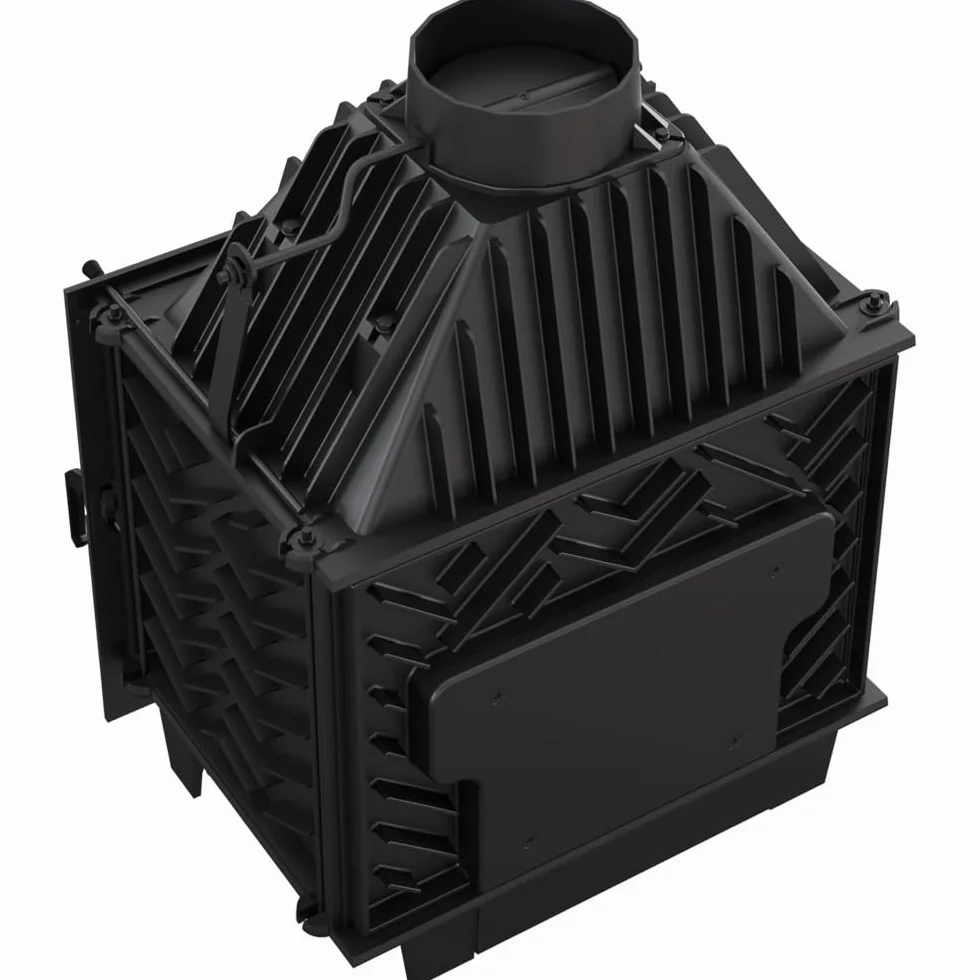 Inserto per camino 12 kW Ø150 mm ghisa vetro pulito Ecodesign BImSchV 2