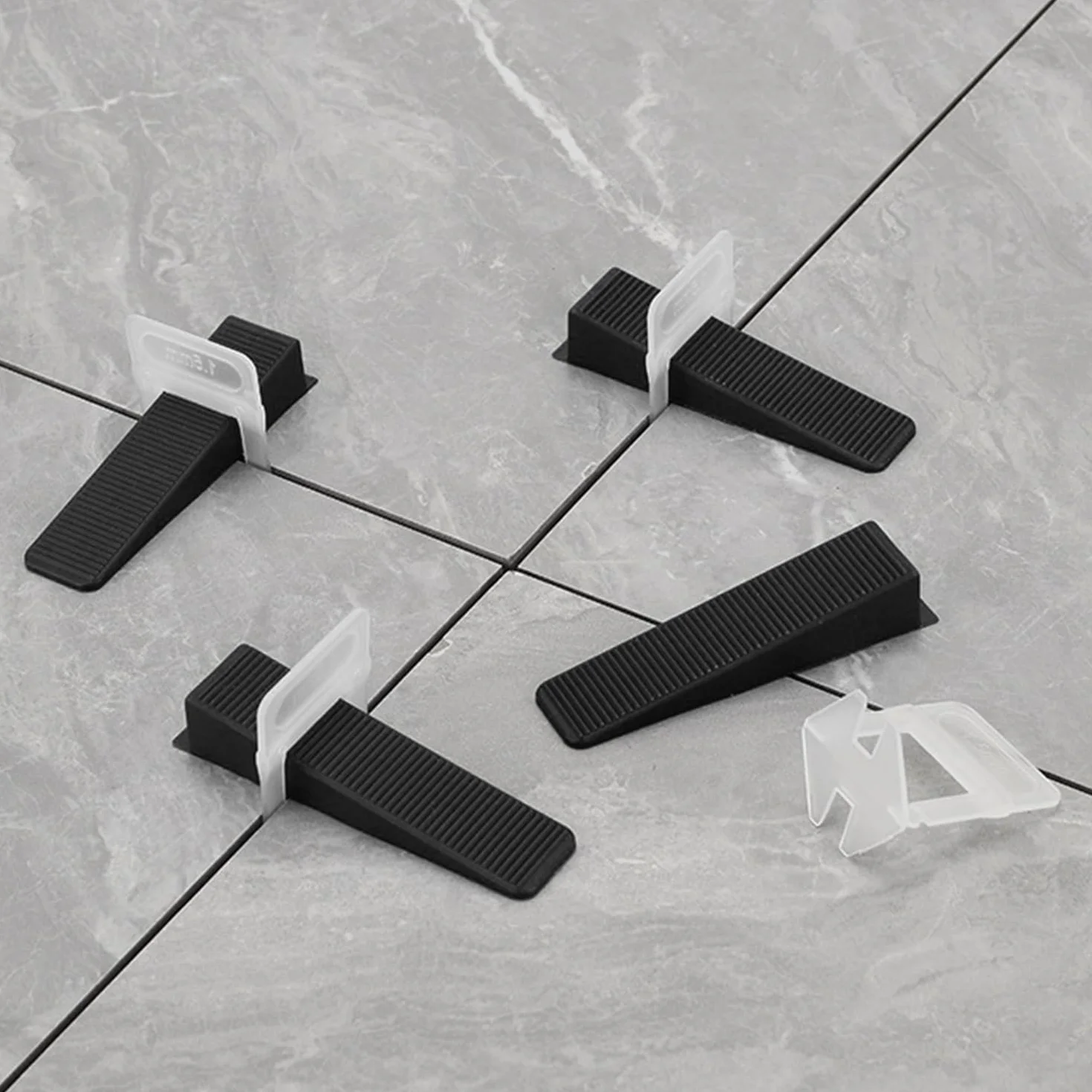 Clip Trasversale in Plastica per Piastrelle di Ceramica, 30 Pezzi Livellatore per Pavimenti e Rivestimenti