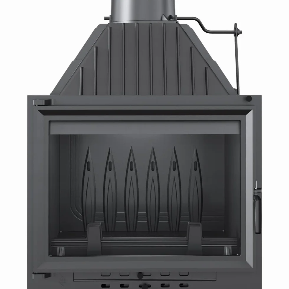 Inserto per camino 12 kW Ø150 mm ghisa vetro pulito Ecodesign BImSchV 2