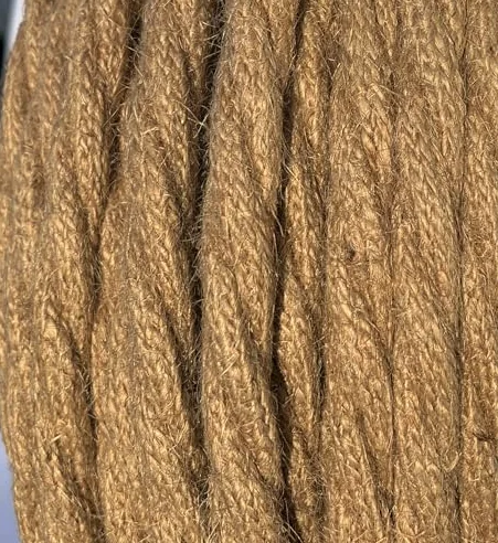 Cavo in tessuto intrecciato a 2 fili, 20 metri, per lampadari, 2 x 0,75, 2G0,75, iuta