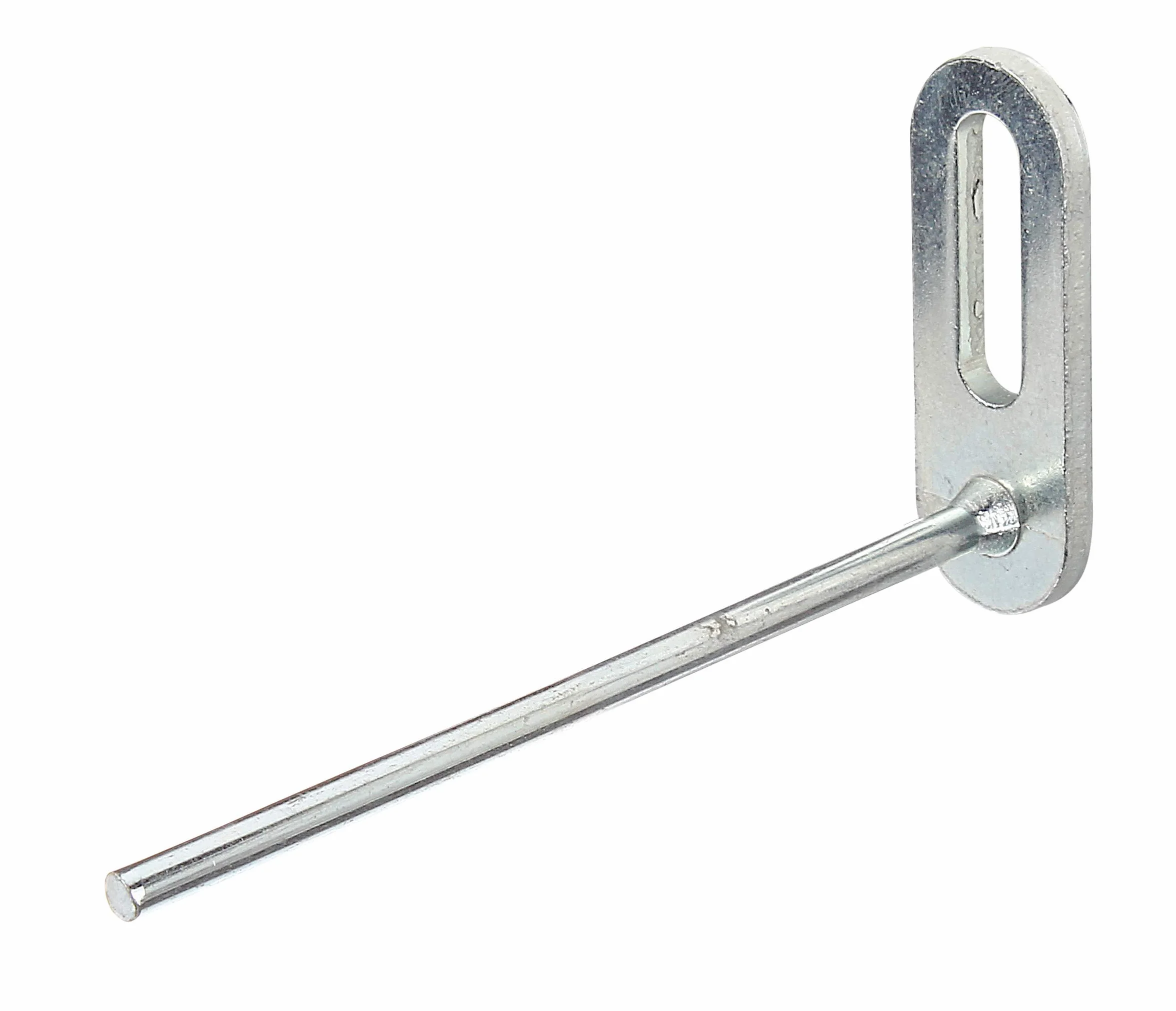 Alberts Gancio con piastra forata dritto zincato blu profondità 80 mm tondino acciaio Ø4 mm Set 25
