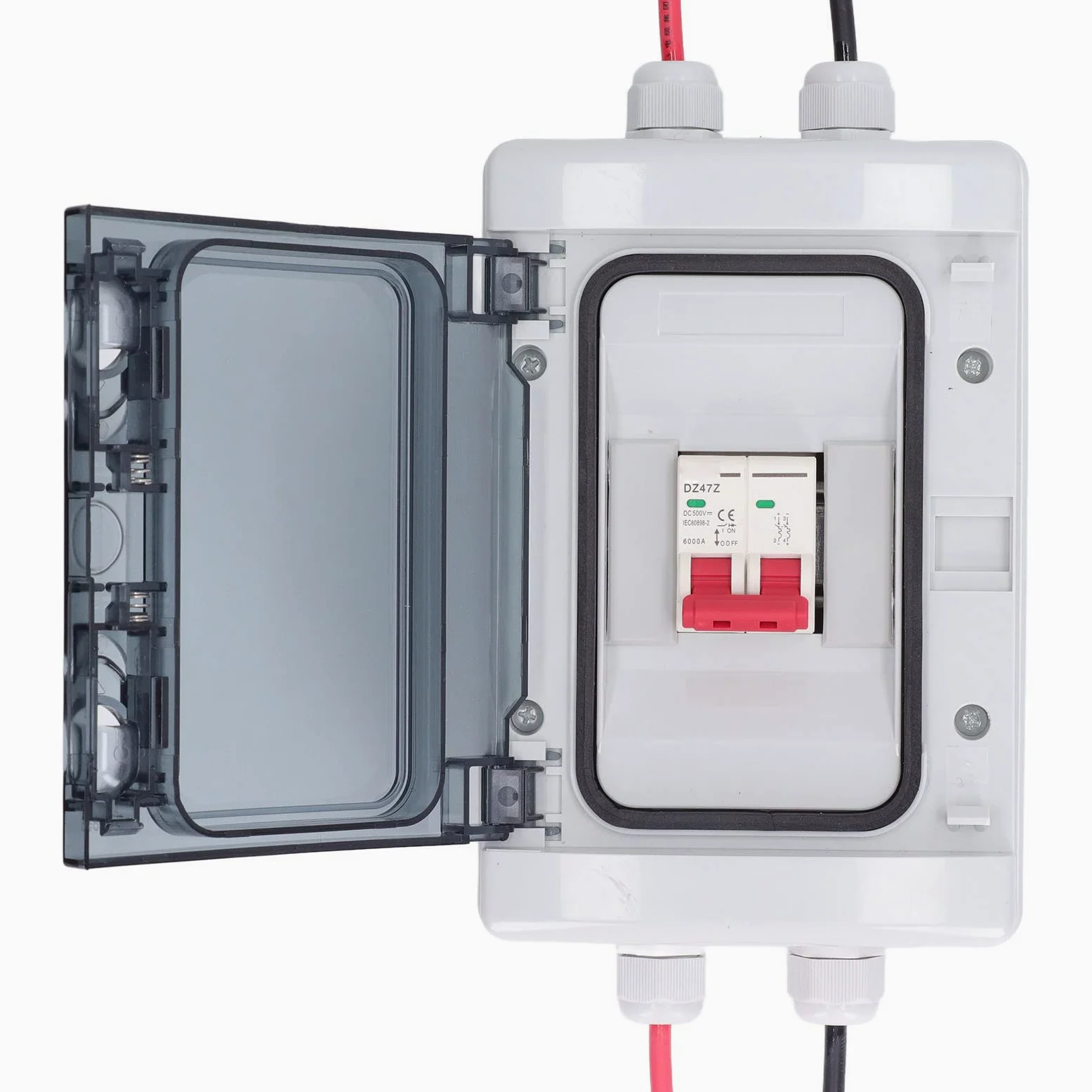 Protezione da sovraccarico con interruttore automatico CC, sezionatore solare fotovoltaico con scatola di prova IP65, interruttore automatico miniaturizzato da 500 V per sistemi (40A)