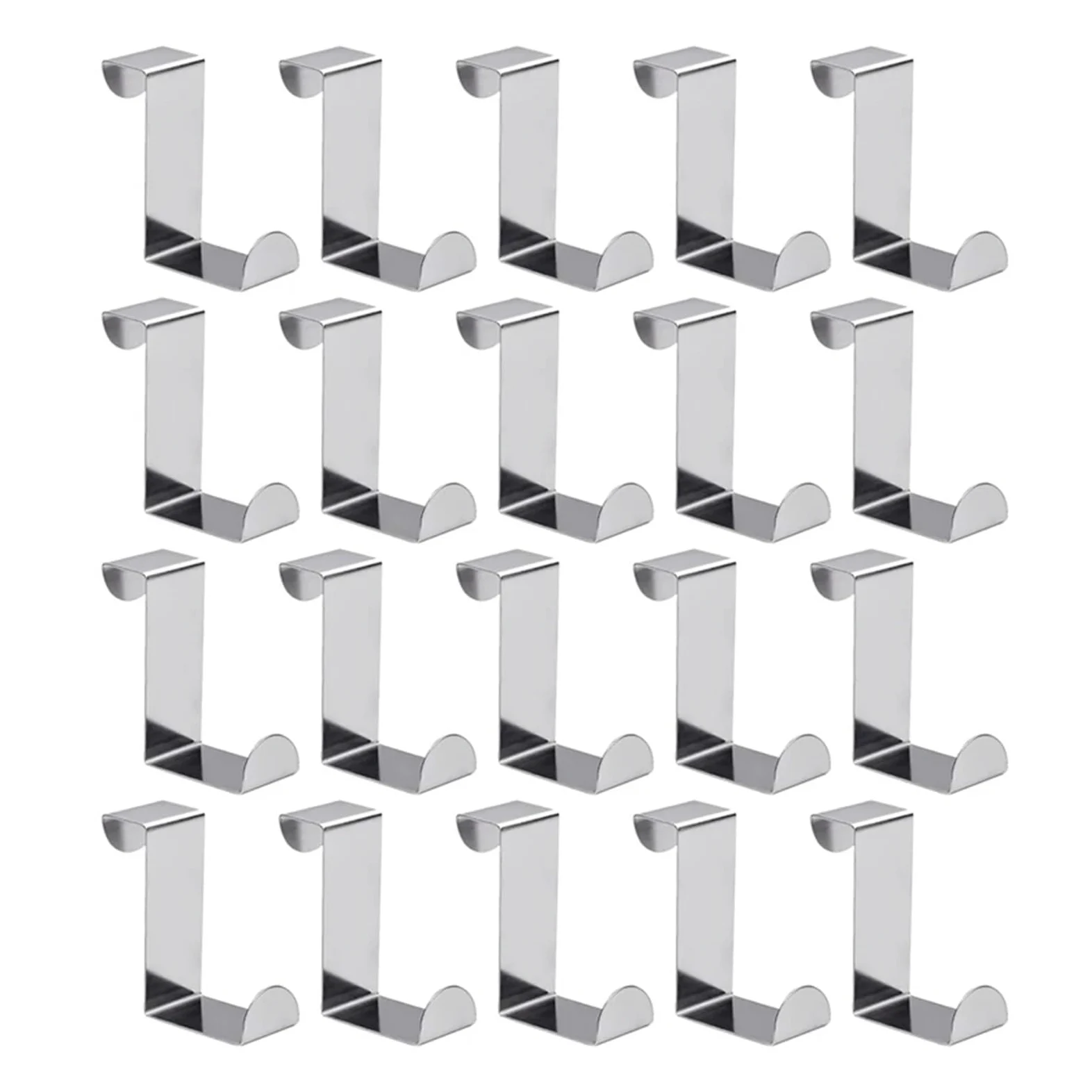 Ganci Appendiabiti 2-20 pezzi Gancio for cassetto in acciaio inox reversibile sopra la porta dell'armadio Porta asciugamani gancio for cucina da ufficio per bagno o cucina(20pcs)