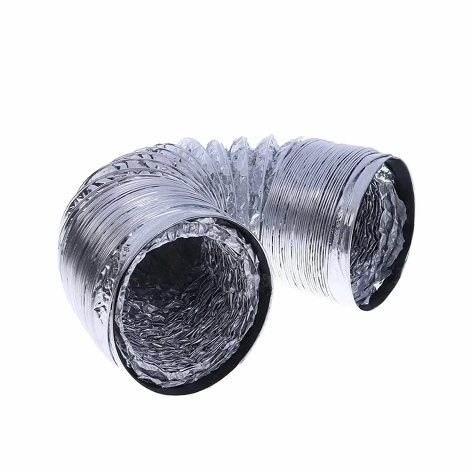 Tubo per Stufa Tubo di Ventilazione da 4 Pollici 100mm Tubo di Alluminio in PVC Tubo di Ventilazione dell'Aria Tubo di Scarico Flessibile Condotto di Scarico 3/2M Sfiato del Sistema d'Aria