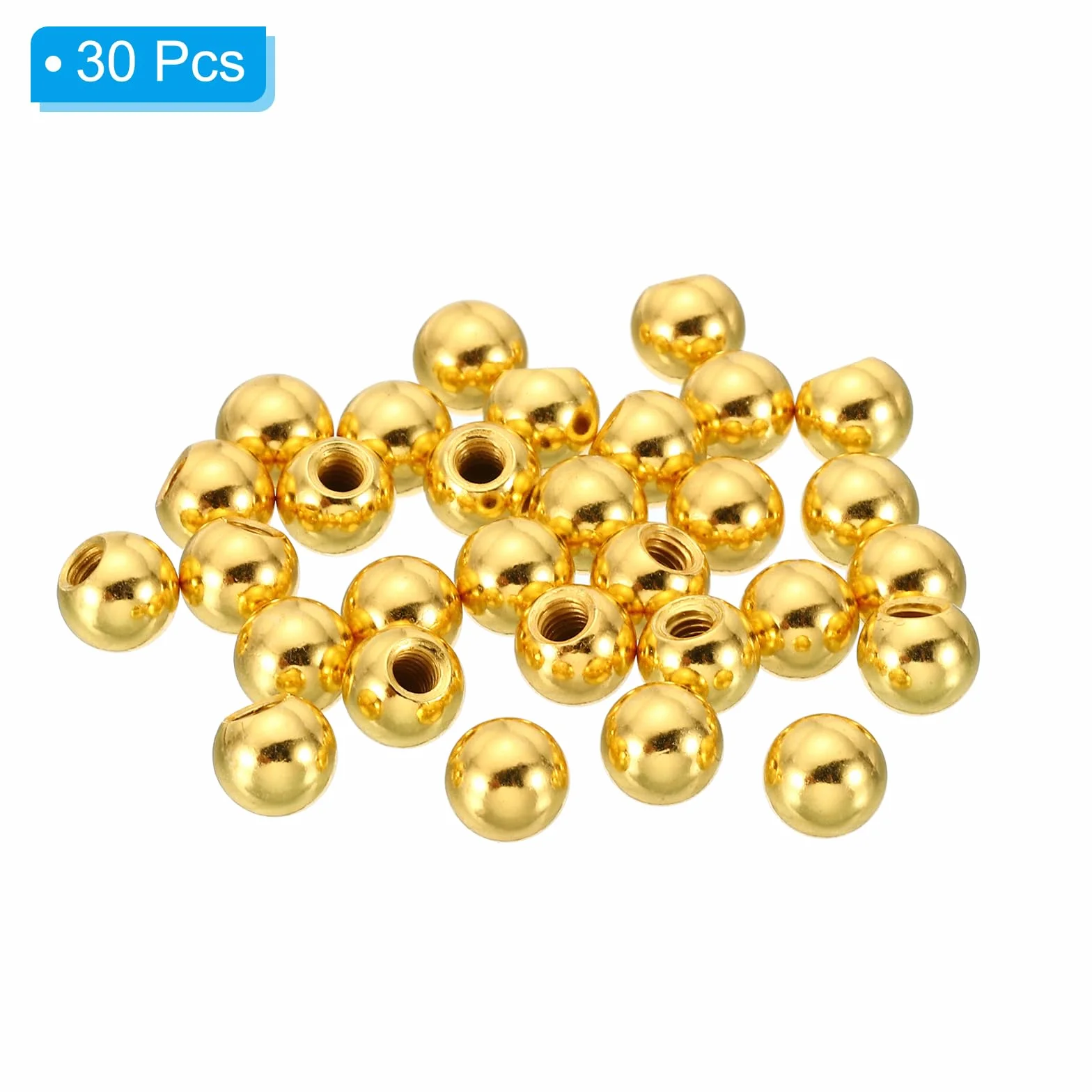 PATIKIL M4 x 9mm Dadi a Sfera Pomelli, Pz30 Tappi a Sfera Acciaio Maniglia Foro Cieco Decorazione Dado Lampada Mobili
