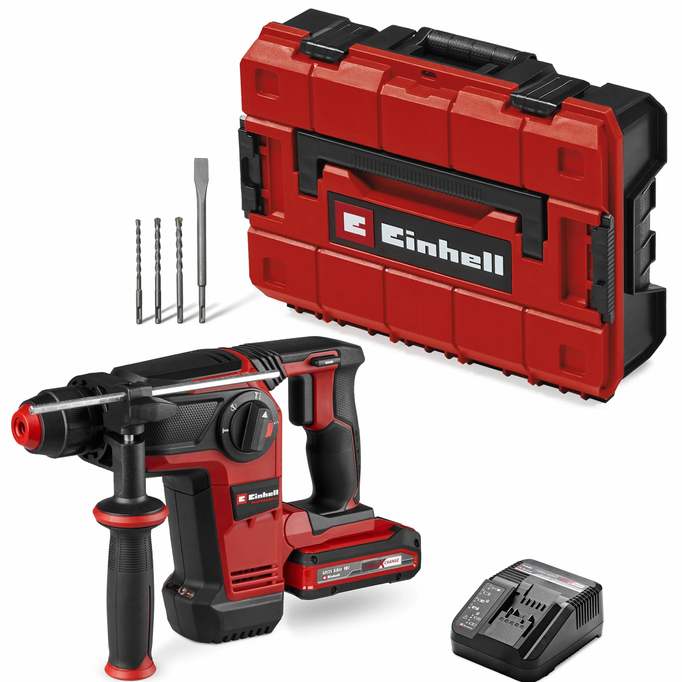 Einhell Professional Tassellatore TP-HD 18/28 Li BL 18 V Brushless 3 J SDS-plus 4 funzioni Power X-Change