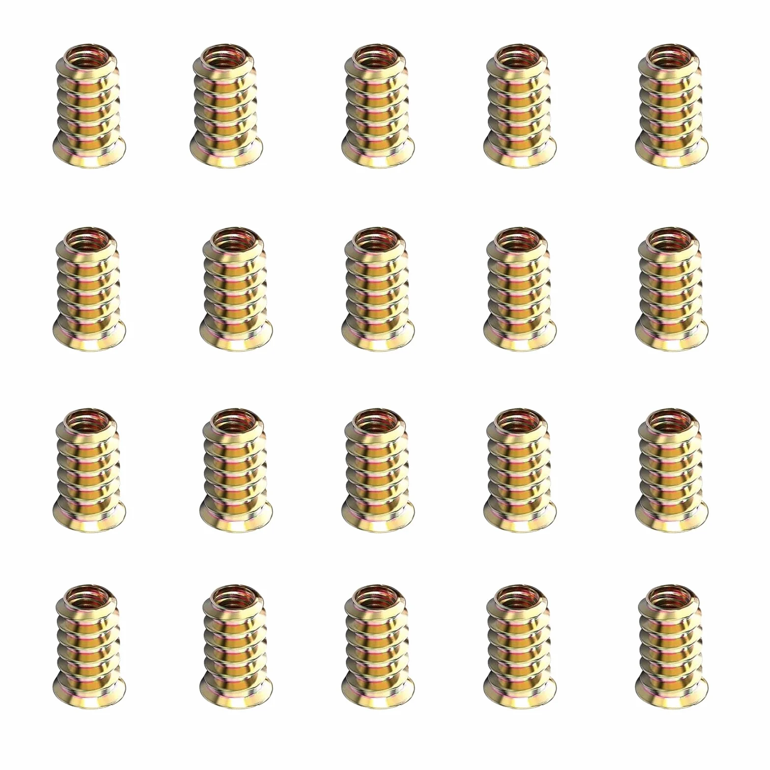 40 Pezzi Inserti Filettati M4 x 10 mm Dado avvitato Inserto Filettati Dado Inserti Filettati per Legno
