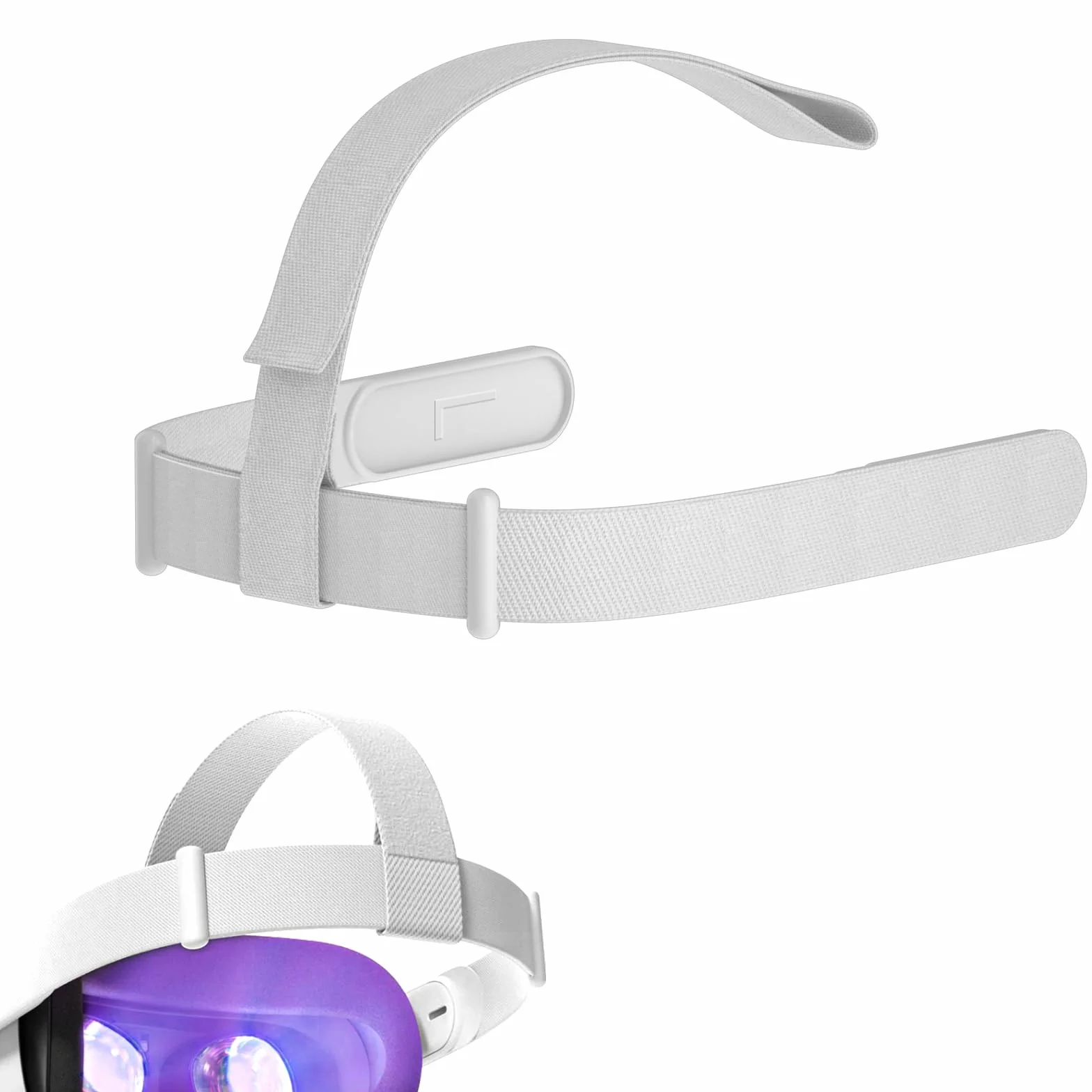 Fascia per la Testa per Oculus Quest 2 Visore, Regolabile Cinturino di Ricambio Head Strap Parti di Accessori Visore VR Compatibile con Meta Quest 2