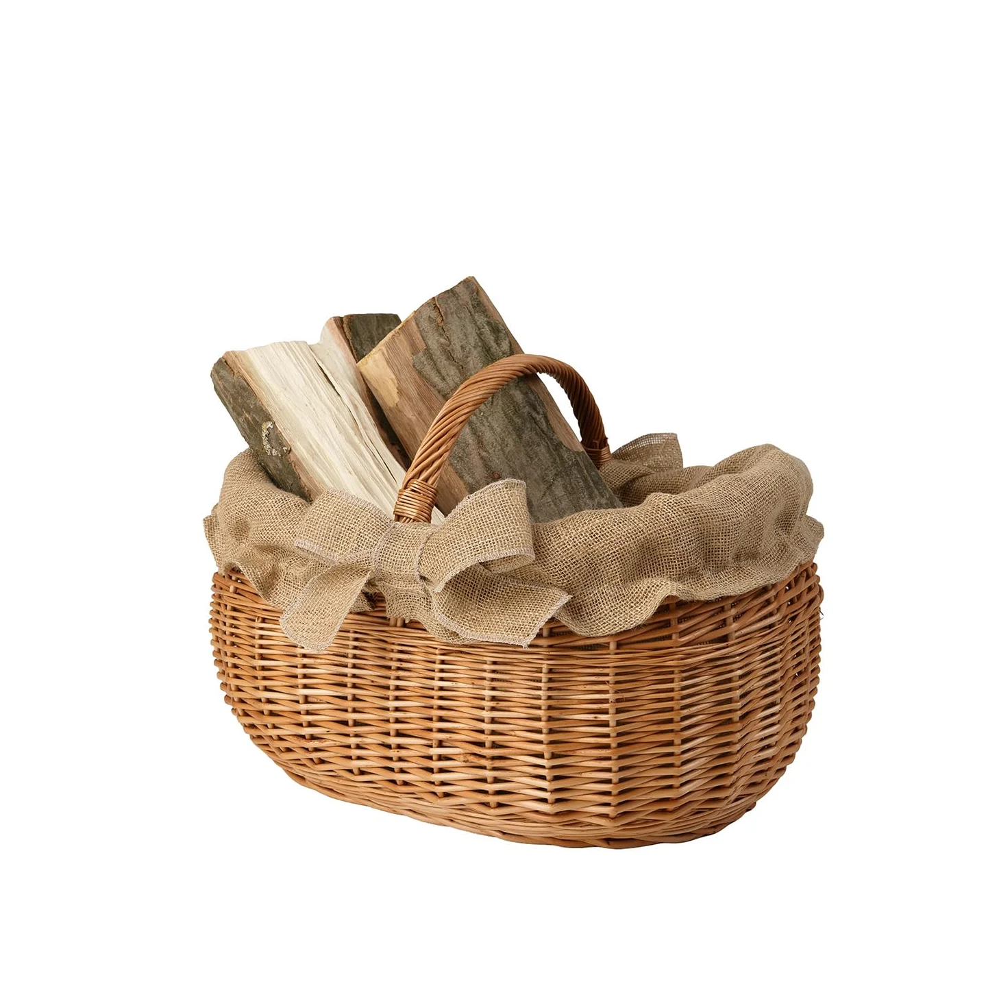 Cesta Portalegna da Interno in Vimini Porta Legna da Interni Fatto a Mano Cesta in Vimini per Legno Cestino per tronchi Ceste per Legna da Interno