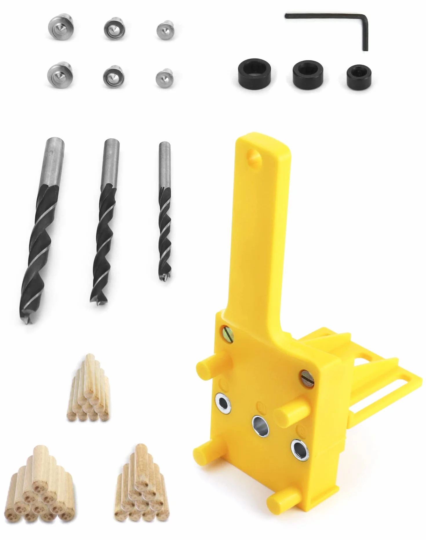 QWORK Dima per Fori a Tasca, Strumento di Foratura Portatile per Chiodi in Legno, 6 mm 8 mm 10 mm