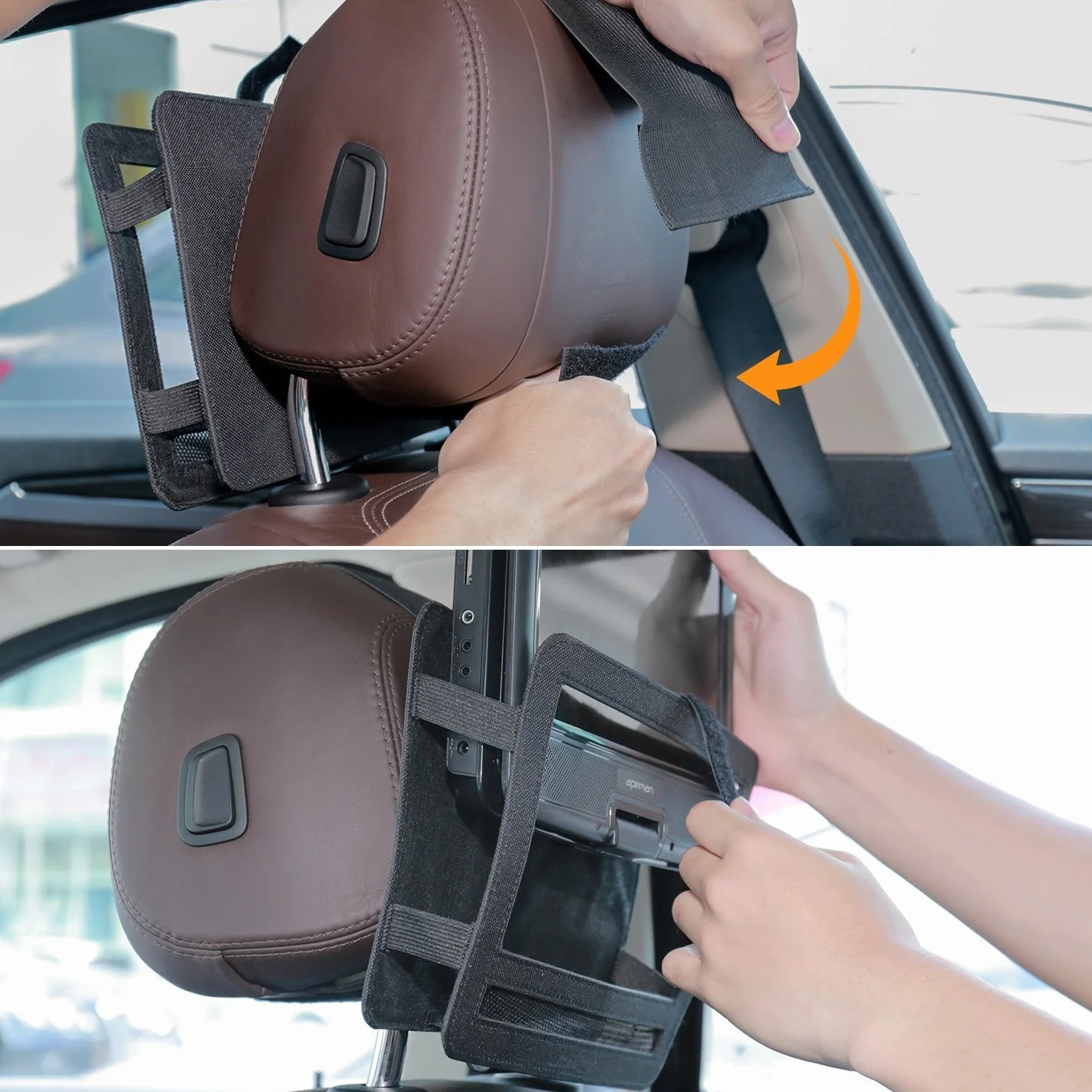 TFY Supporto Auto Poggiatesta Lettore Dvd Portatile - 9 Modello Girevole e Piegabile 9 Pollici