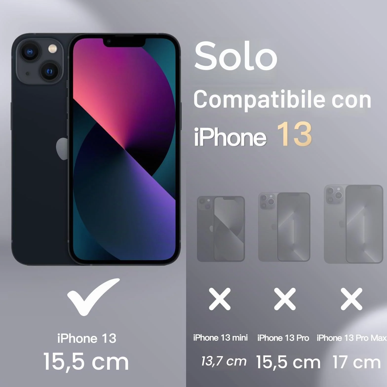 JETech Cover in Silicone per iPhone 13 6,1 Pollici, Custodia Protettiva per Tutto il Corpo Morbida al Tatto, Copertura Antiurto con Fodera in Microfibra (Nero)
