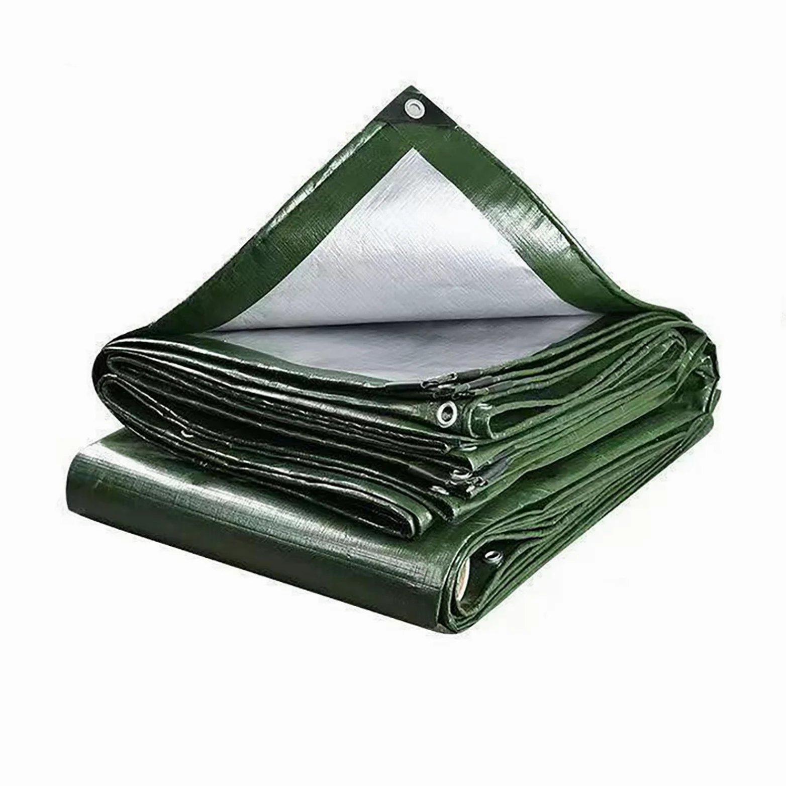 Telone Impermeabile 230 x 250 cm Extra Impermeabile Telone di Copertura con Occhielli per Mobili da Giardino Barche Legno Piscina Camion, Verde