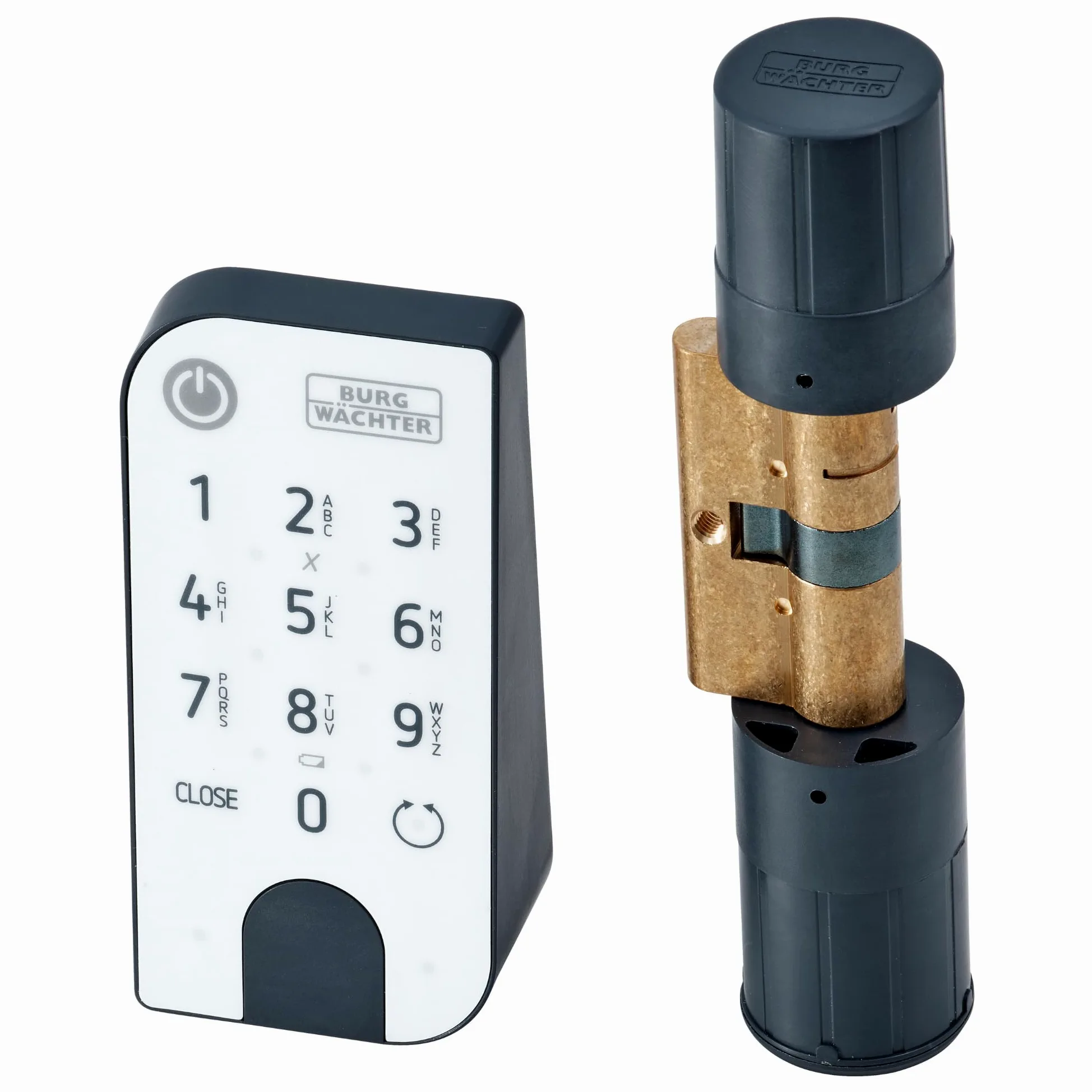 BURG-WÄCHTER Serratura Elettronica secuENTRY per Porte d’Ingresso, Funzionamento con Codice Numerico, App o Chiave con Telecomando, incl. Cilindro, Entry Home 2.0