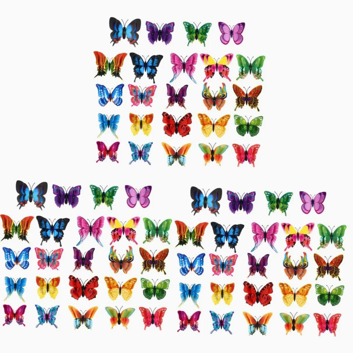 SHINEOFI 6 Set Adesivi Murali Farfalle Colorate Decorazioni Creative e Ufficio Facili da Applicare e Rimovibili per Superfici Lisce
