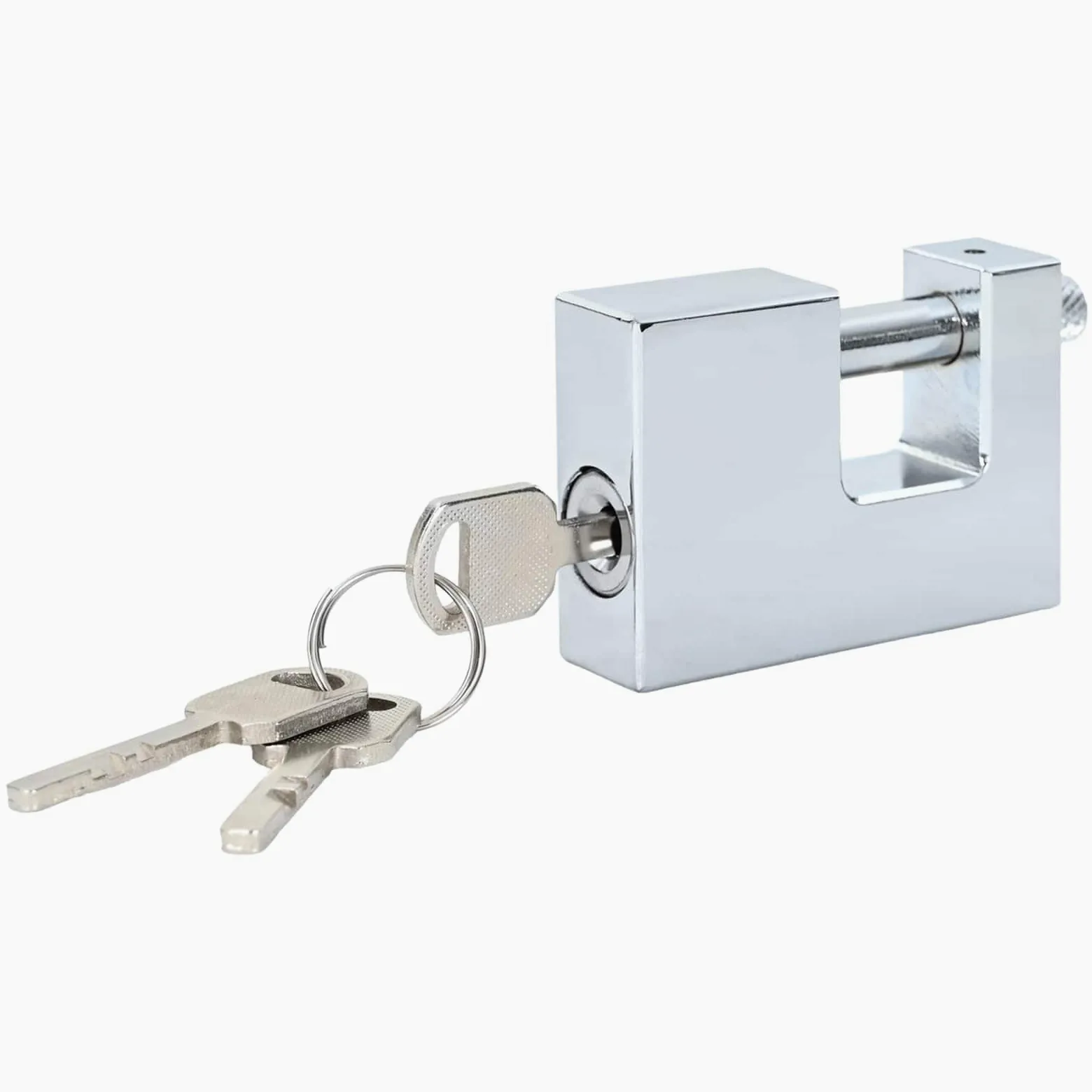Lucchetto in acciaio, 2 pezzi, argento con 6 chiavi, resistente alle intemperie e alla corrosione, serratura per porta, cancello, armadio, giardino, garage, protezione antifurto, multiuso