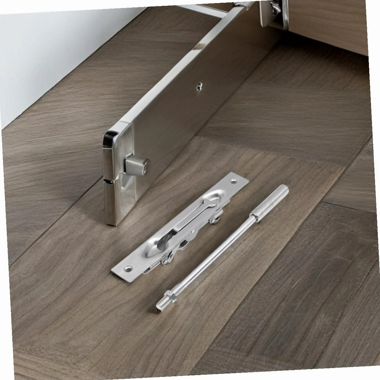 Gatuida Chiavistello Scorrevole per Porte Interne ed Esterne Acciaio Inox 304 Leva di Chiusura Antifurto per Case Negozi e Ferramenta per Porte d'Ingresso Argento