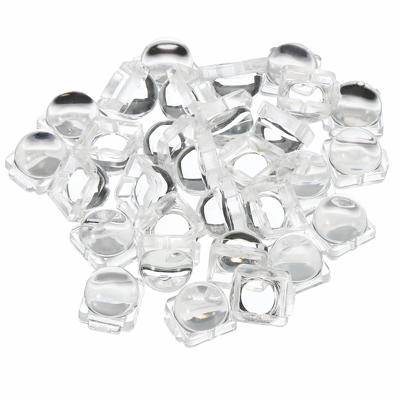 PATIKIL LED Convesso Lente, 30pz 30 Gradi Fascio Angolo Acrilico LED Ottico Convesso Condensatore Obiettivo per 5050 LED Striscia Lampada Perline