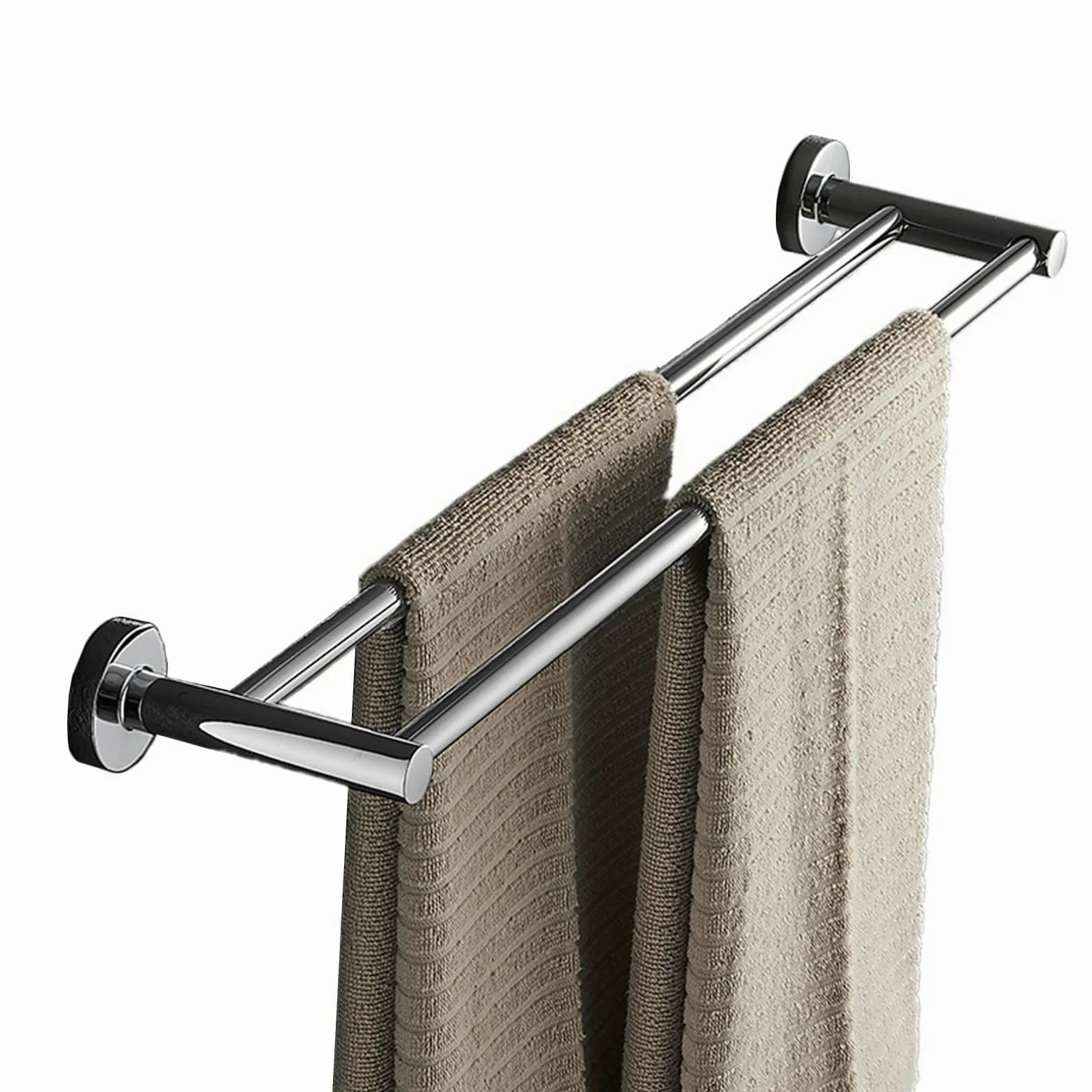 Portasalviette Doppio Portasalviette A Parete, Acciaio Inossidabile Finitura Spazzolata Portasciugamani Bagno Cucina Accessori per Servizi Igienici (Dimensioni : 80cm)