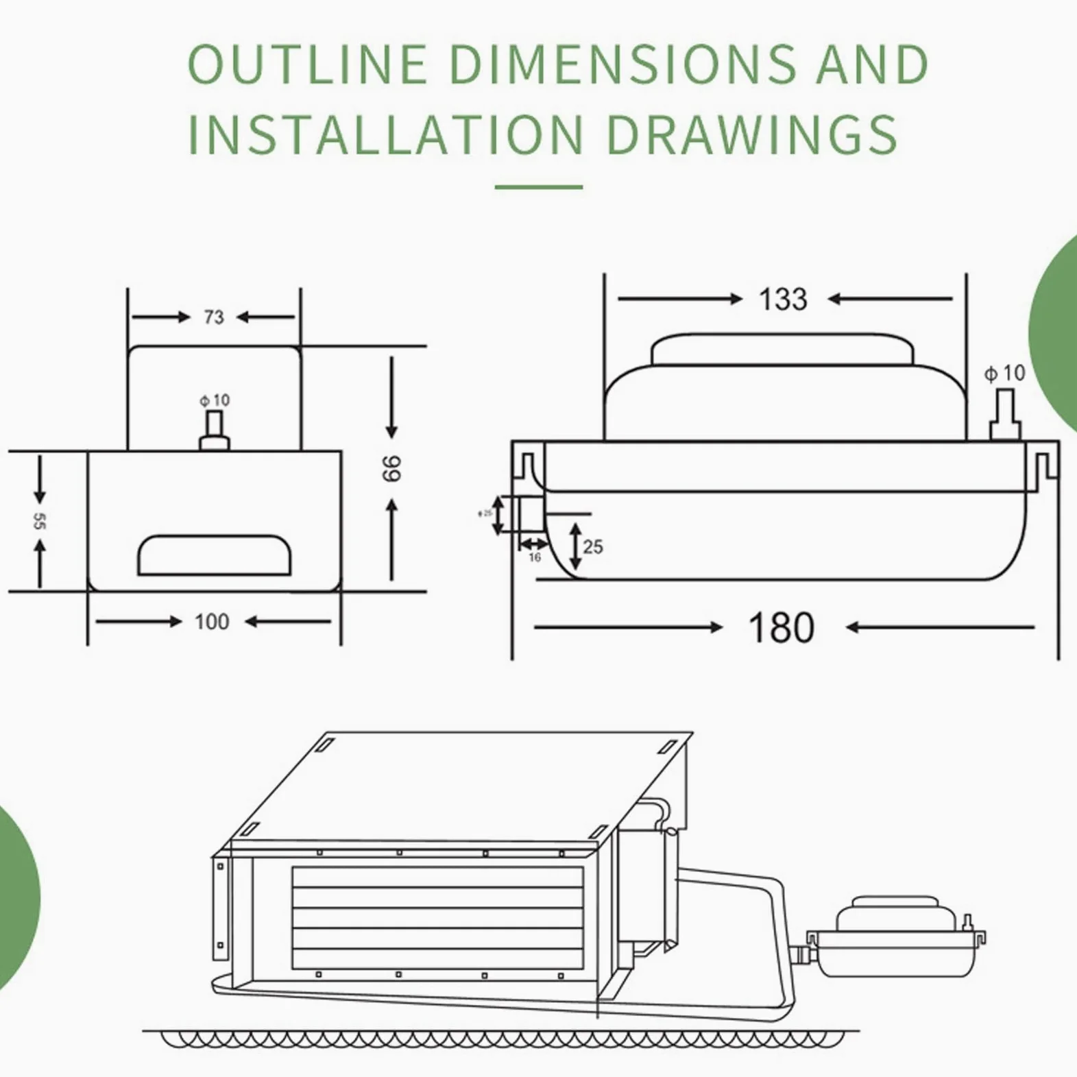 Fabater Pompa Automatica della Condensa HVAC Scarico Rimozione Sollevamento 100L/H Serbatoio da 0,5L per Deumidificatore Macchina per il Ghiaccio 100-230V, 22dB Spegnimento Automatico Silenzioso