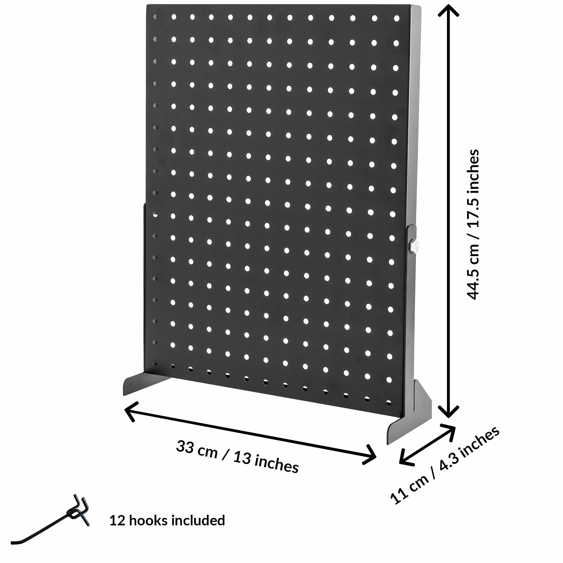 ODOXIA Pegboard Pannello portautensili Ganci neri per casa negozio ufficio