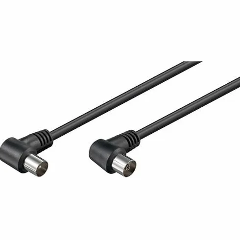 Cablepelado® Cavo per antenna TV, 75 Ω, 2,5 m, colore: nero