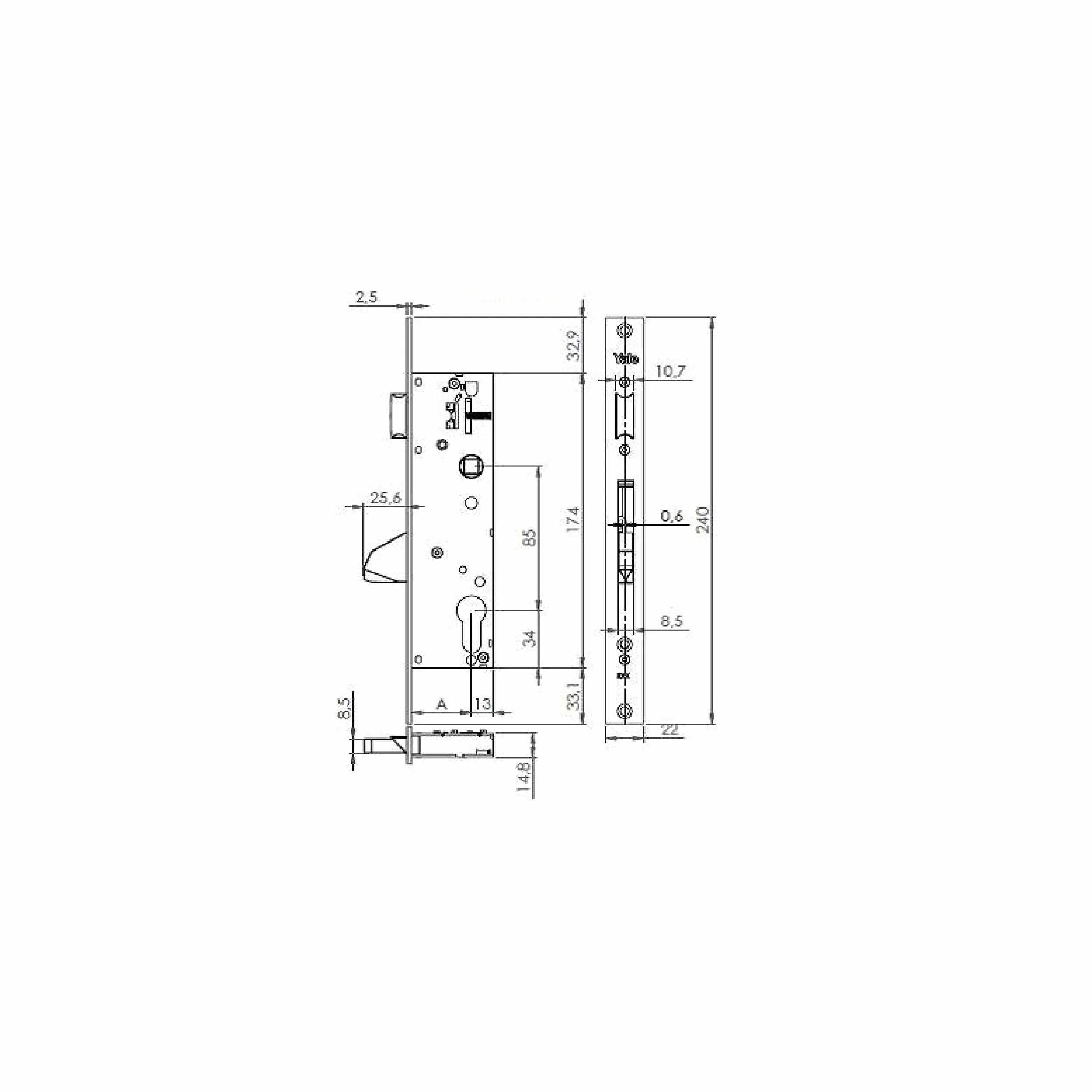 YALE 5500Y/35-In e Palan Serrature