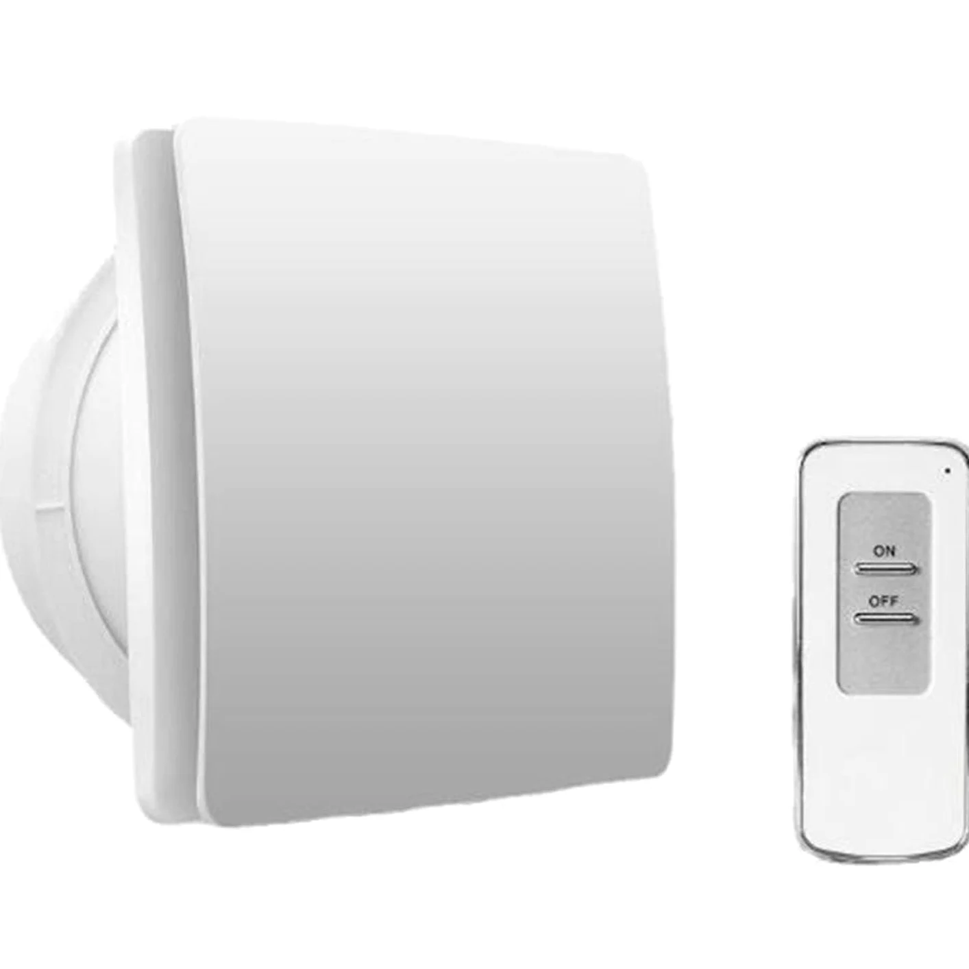Aspiratore Bagno,Estrattore Aria con Valvola di Ritegno E Telecomando,190 M³/Ora Ventola Aspirazione,per Cucina,Toilette,Servizi Igienici, Garage,Calotta in ABS,B,4 Inches