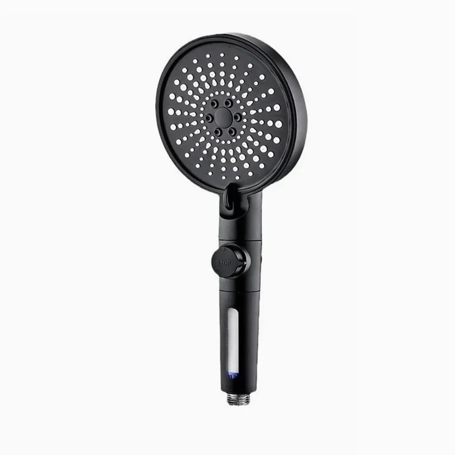 2 pezzi 6 modalità soffione bagno regolabile ad alta pressione rubinetto a pioggia a risparmio idrico for per Bagno(Black)