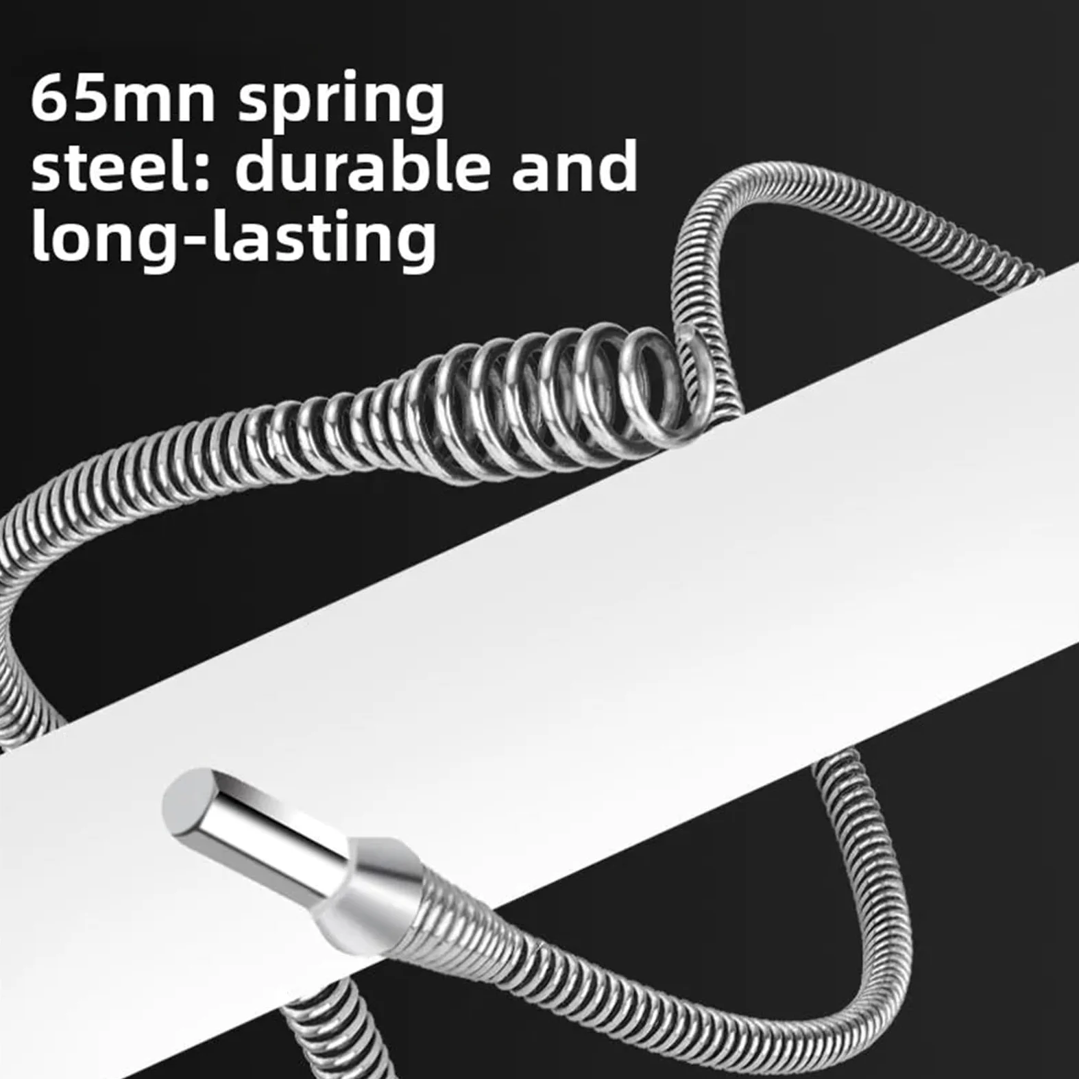 Molla for Tubo Di Scarico, Diametro 10 Mm | Strumento di pulizia antiruggine for la rimozione di condutture del lavandino del lavandino intasato(3.5-meter pipe)