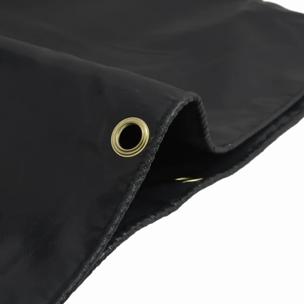 Mangloder - Telone di copertura nero, 5 x 5 m, 650 g/m², impermeabile, antistrappo, resistente ai raggi UV, con occhielli, rinforzato, per giardino, campeggio, auto, barca, rimorchio, cantiere