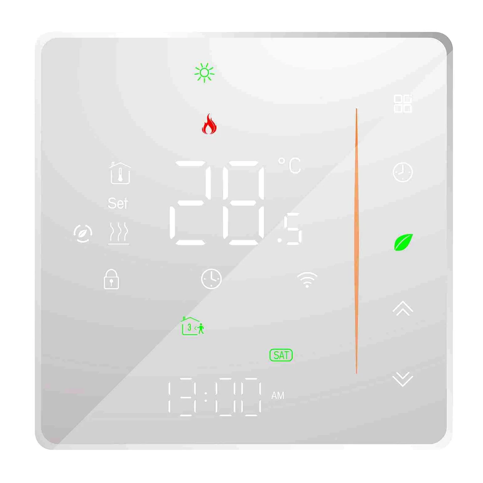 Kavolet Termostato WiFi, termostato ambiente 5A, programmabile settimanalmente, supporta Touch Control/Mobile APP/controllo vocale, compatibile con Alexa/ Home, per riscaldamento elettrico a