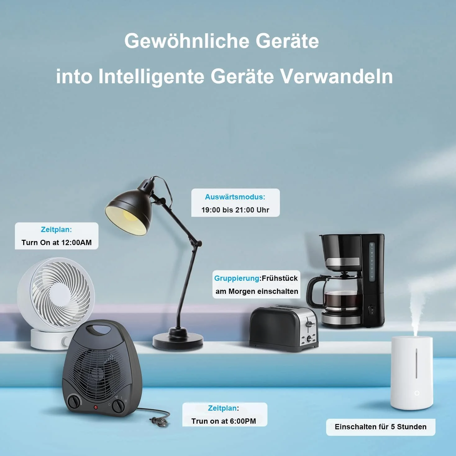 UseeLink Smart Socket con misurazione della corrente, funziona con Alexa, Google Assistant, WiFi Mini Plug con timer e controllo vocale, Smart Home Socket Only 2,4 GHz WiFi, 4 pezzi
