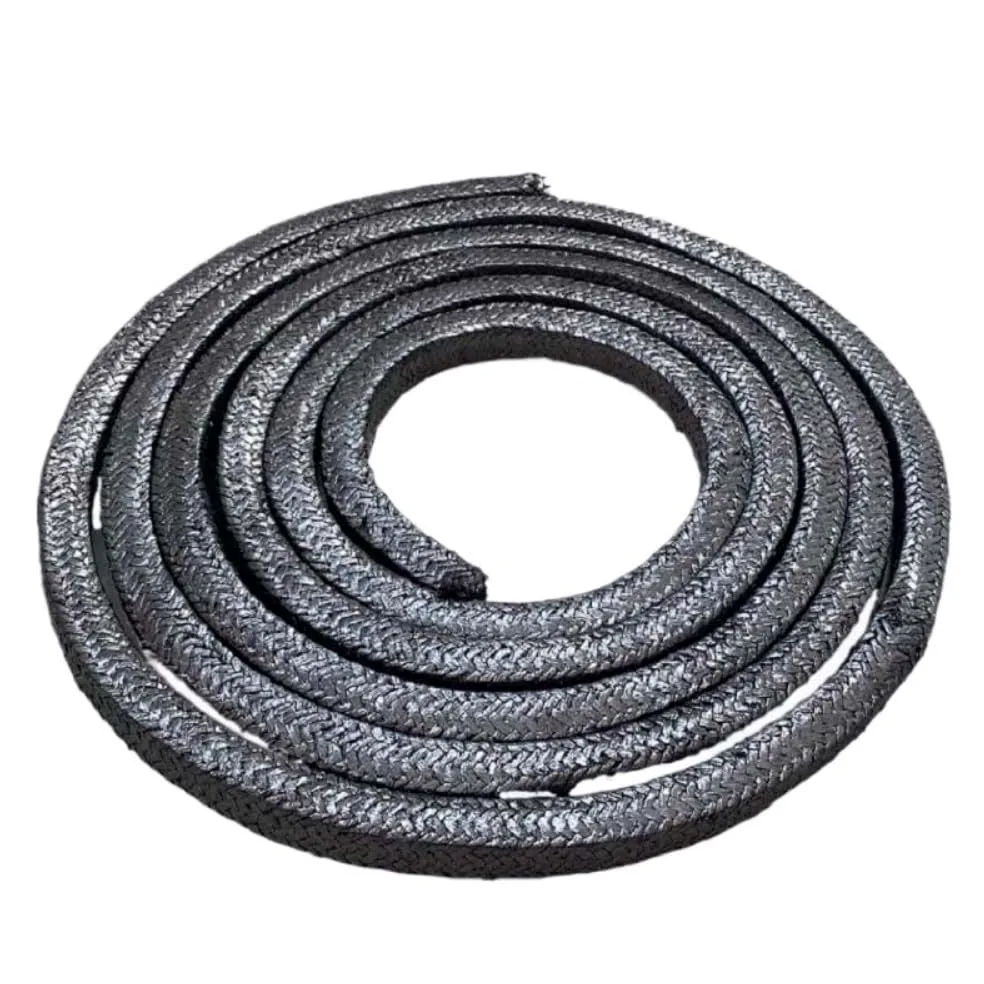 Corda in fibra di vetro per stufe, Guarnizione in fibra intrecciata Baderna in grafite a basso attrito, dimensioni multiple 4x4-12x12mm, 2m/5m | 5MX12MMX12MM