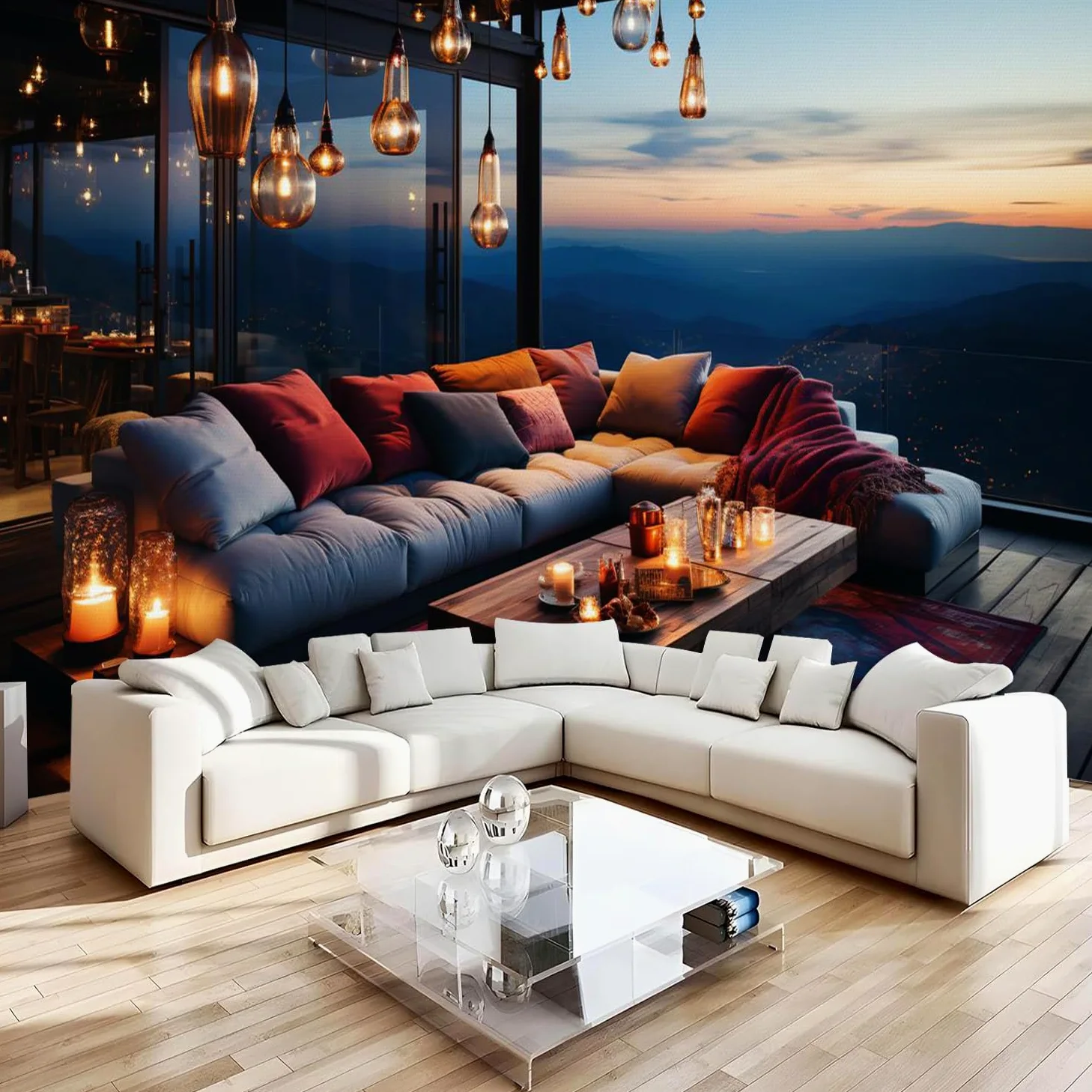 Carta da parati effetto 3D Paesaggio Naturale 400 x 280 cm Murale Non Tessuto Soggiorno Moderno Fotomurale Stampa HD Moderna Poster Per Soggiorno E Camera Da Letto Design 2M1055